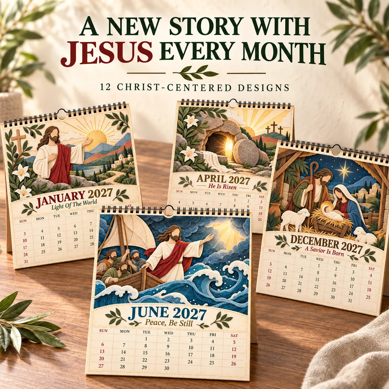 2027 Walking With Jesus Wall Calendar