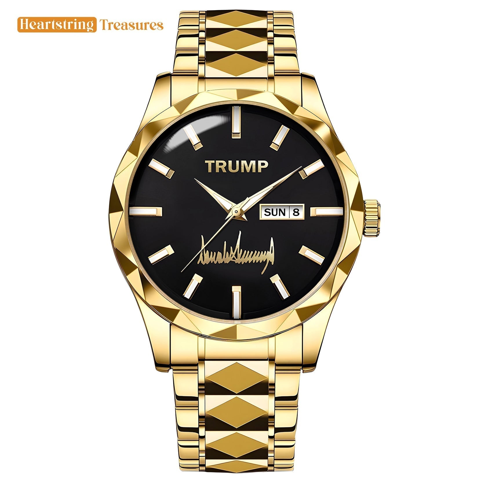 TRUMP Watch 2026 Luxury Gold – Midnight Black Dial  – Gold Watch for Men