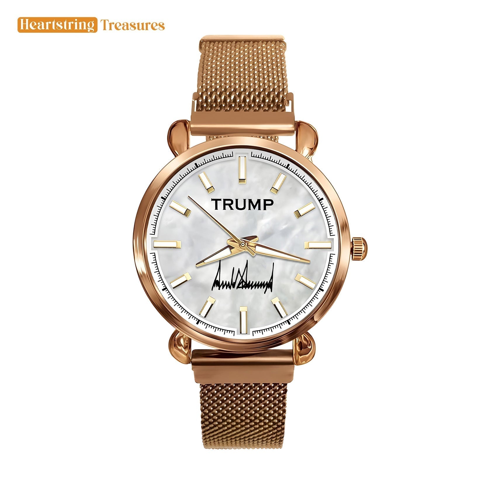 TRUMP Watch 2026 Luxury Gold - Pearl White Dial - Gift Watch for Women