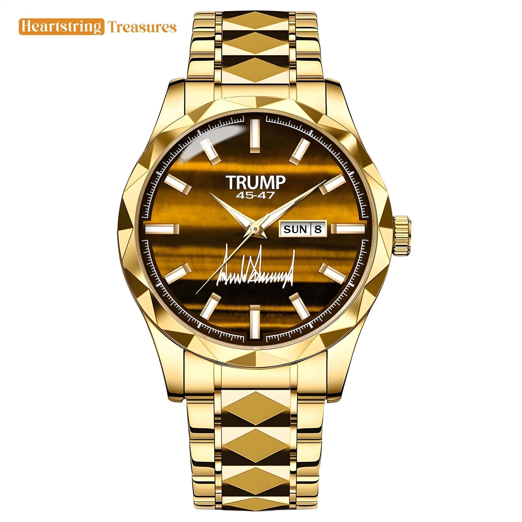 TRUMP Watch 45-47 Luxury Gold – Cocoa Black Dial  – Gold Watch for Men