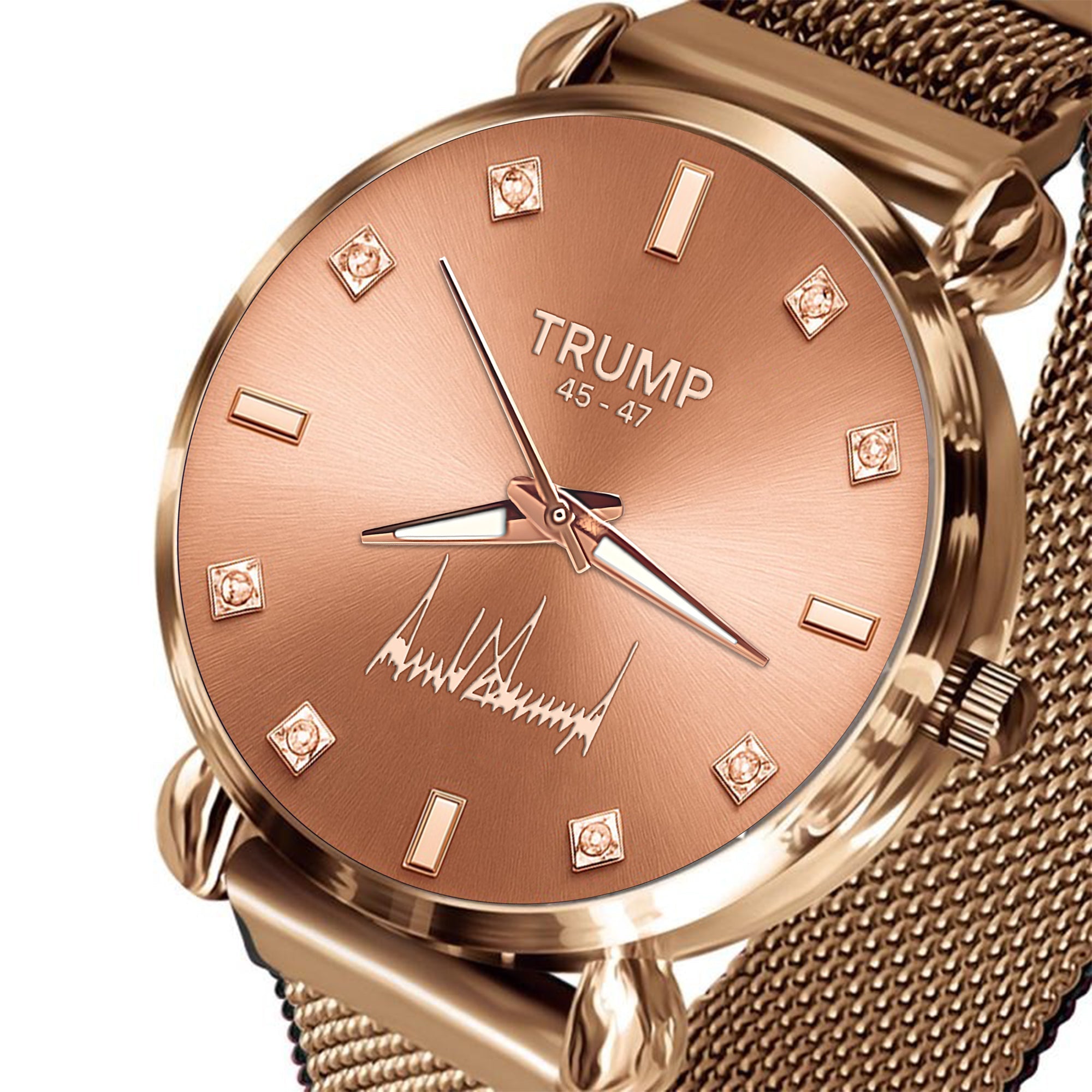 TRUMP 45-47 Watch 2026 Luxury Rose Gold – Rose Dial