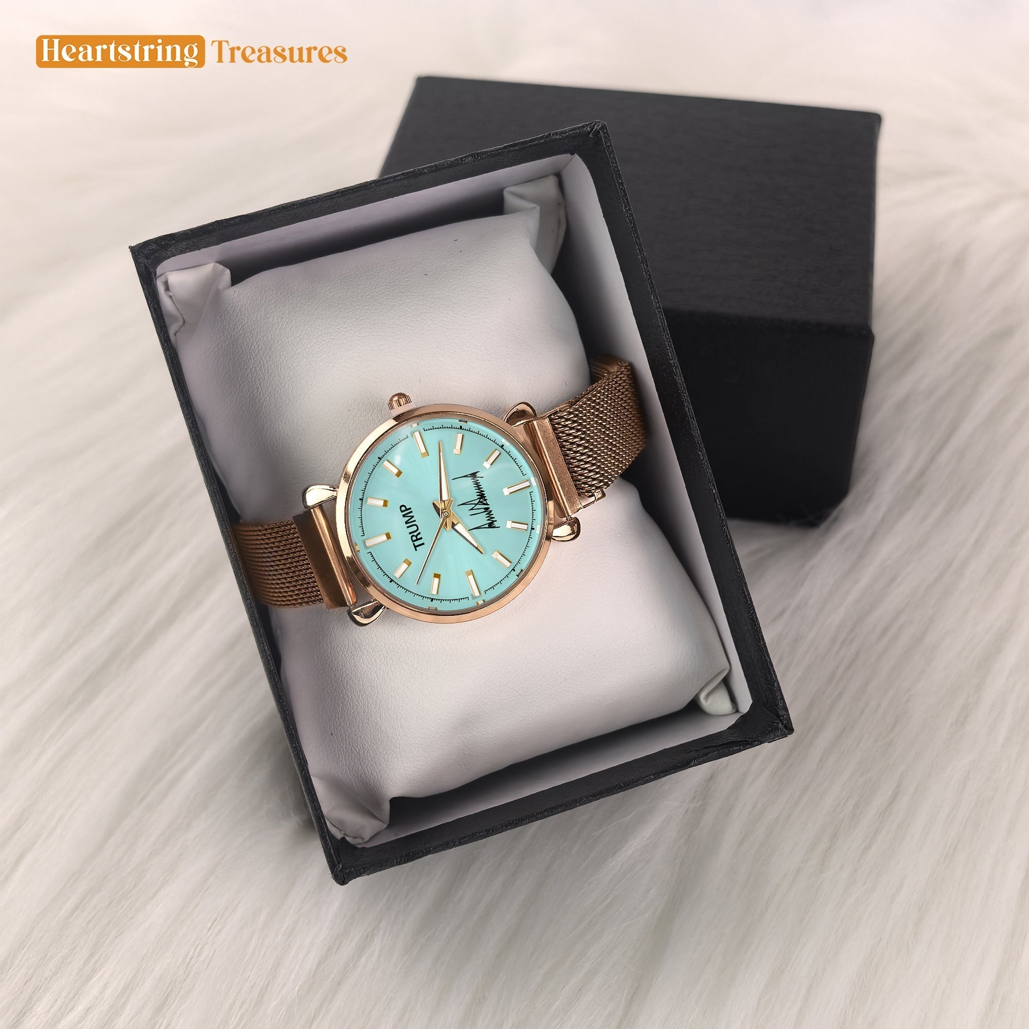 TRUMP Watch 2026 Luxury Gold – Serene Jade Dial – Gold Watch for Women