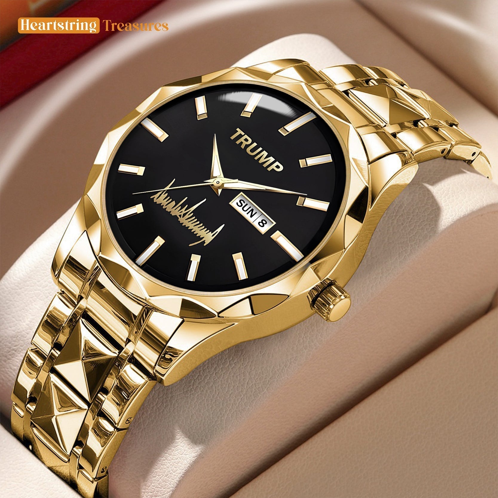 TRUMP Watch 2026 Luxury Gold – Midnight Black Dial  – Gold Watch for Men