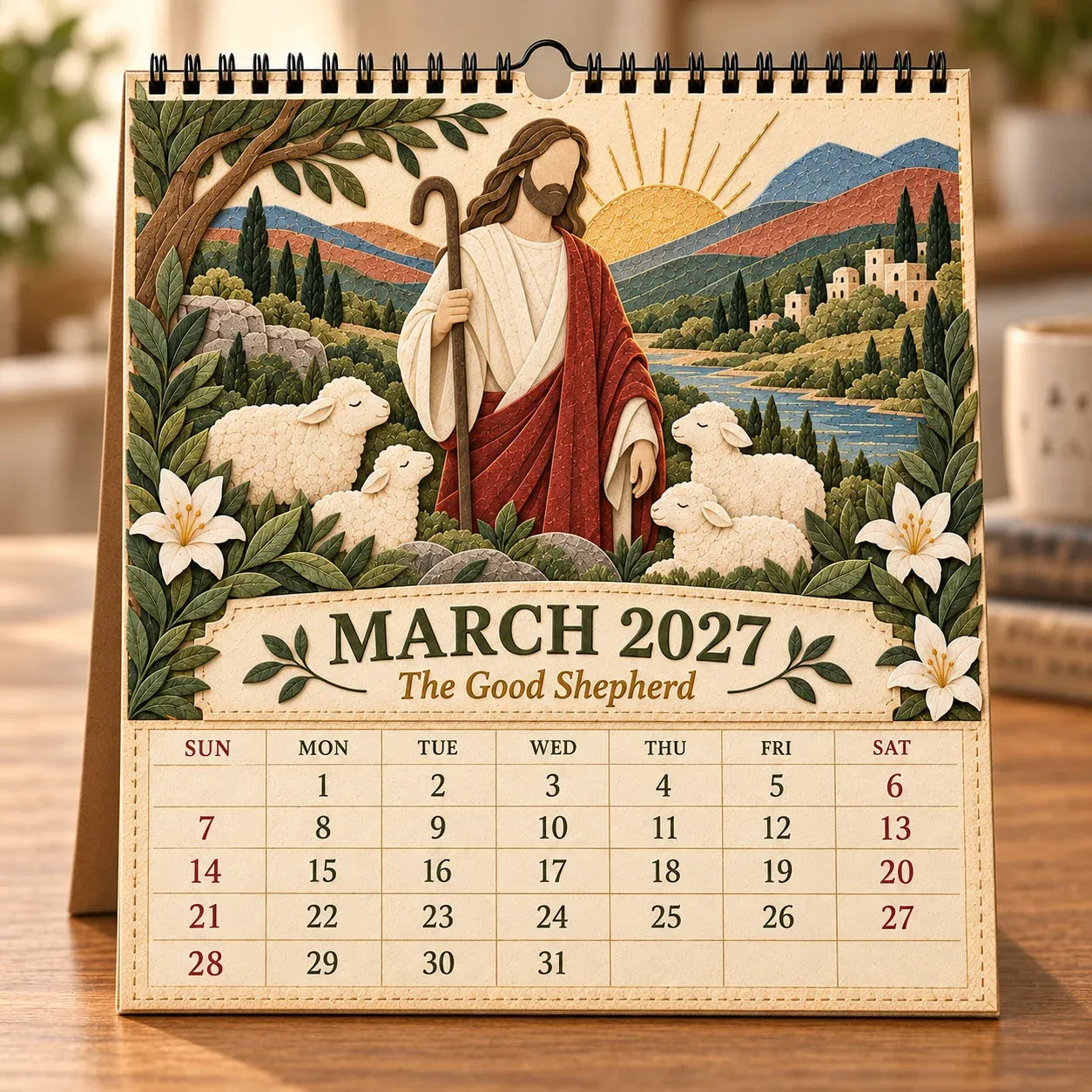 2027 Walking With Jesus Wall Calendar