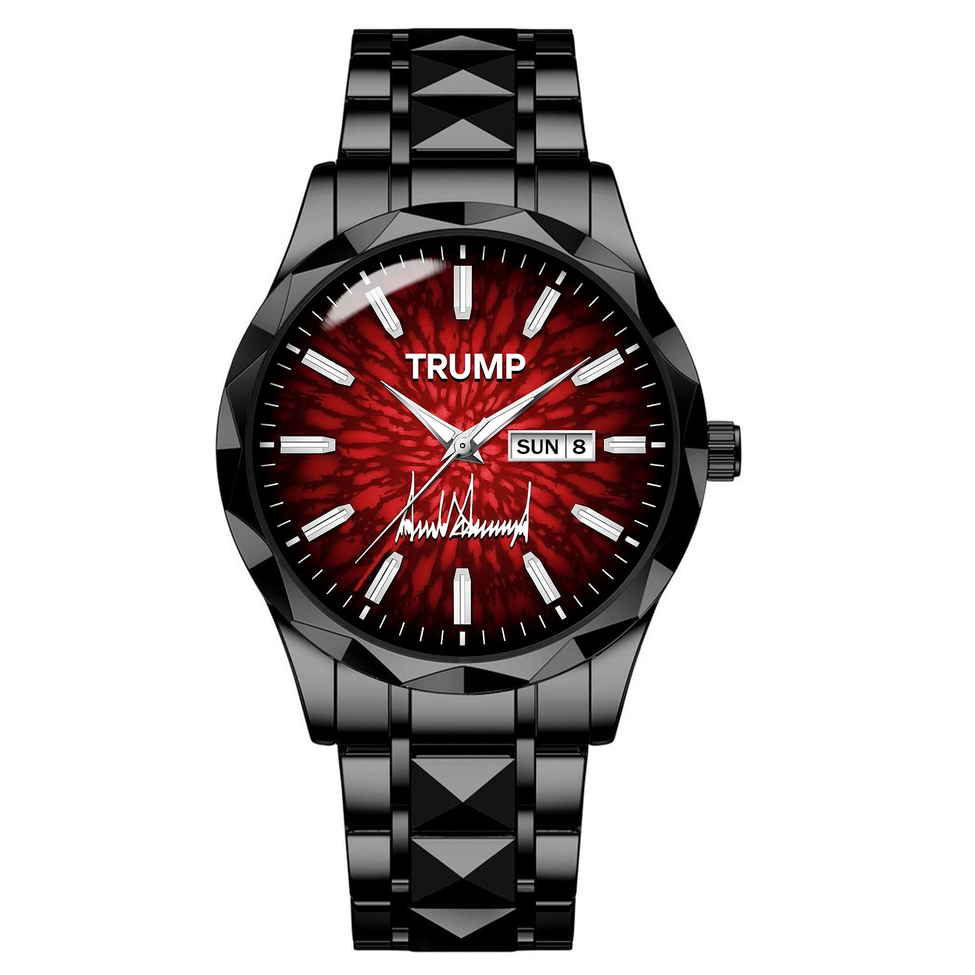 TRUMP Watch Black Steel – Scarlet Radiance Dial