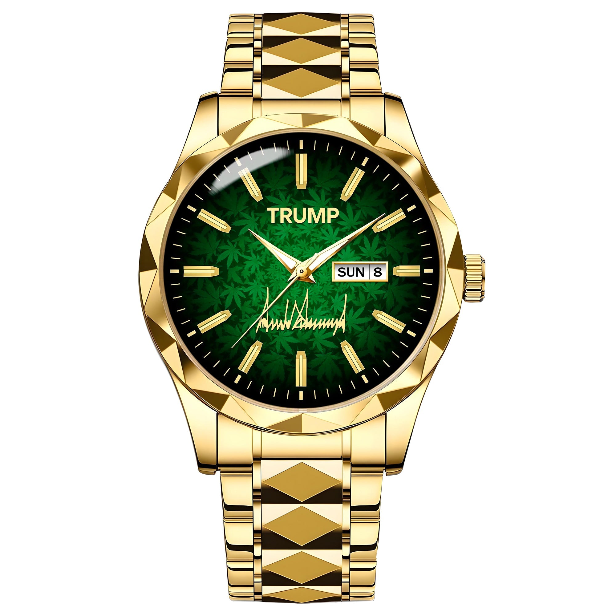 TRUMP Schedule III Watch 2026 – Gold Case, Emerald Green Dial – Luxury Men’s Watch