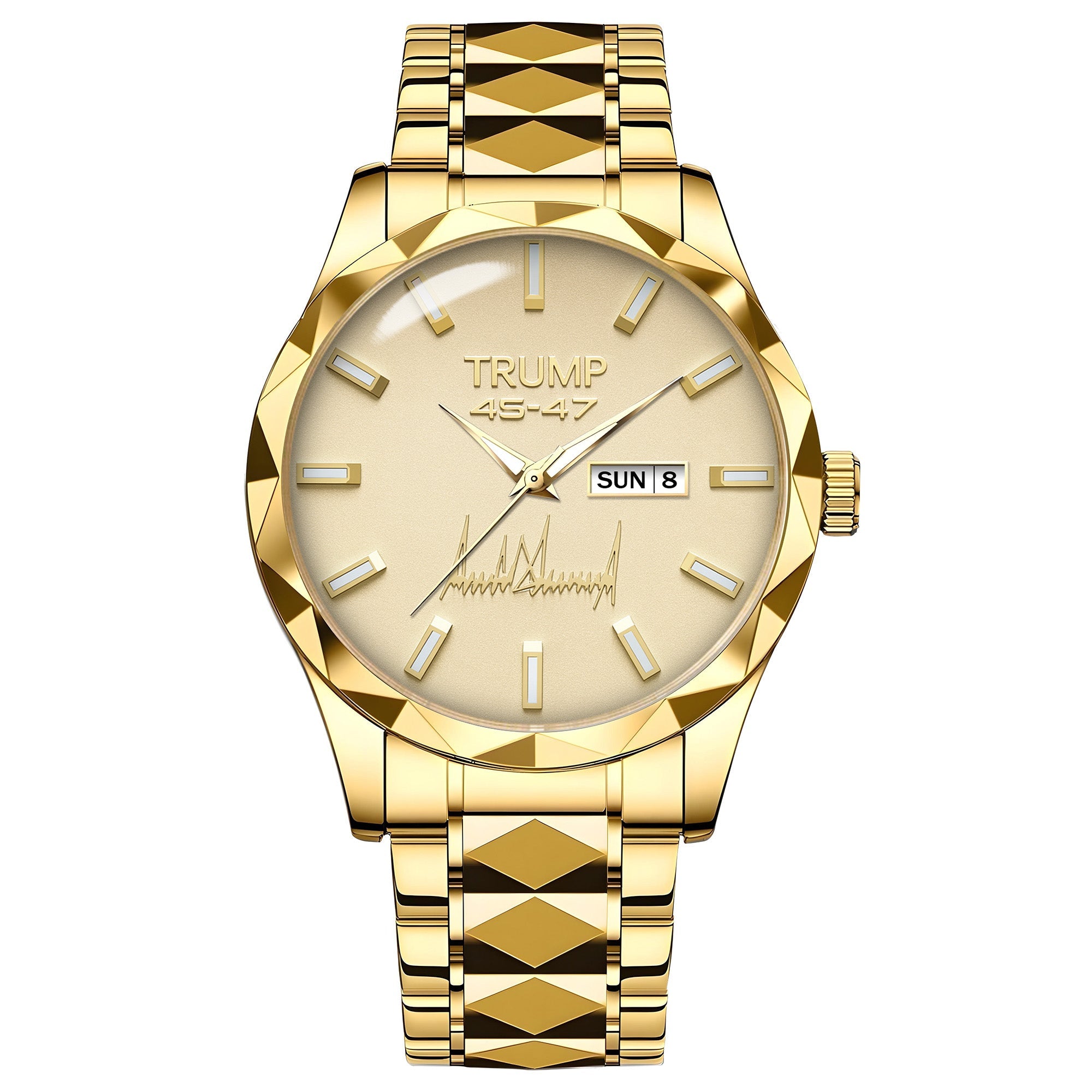 TRUMP 45-47 Watch 2026 Luxury Gold – Signature Champagne Dial