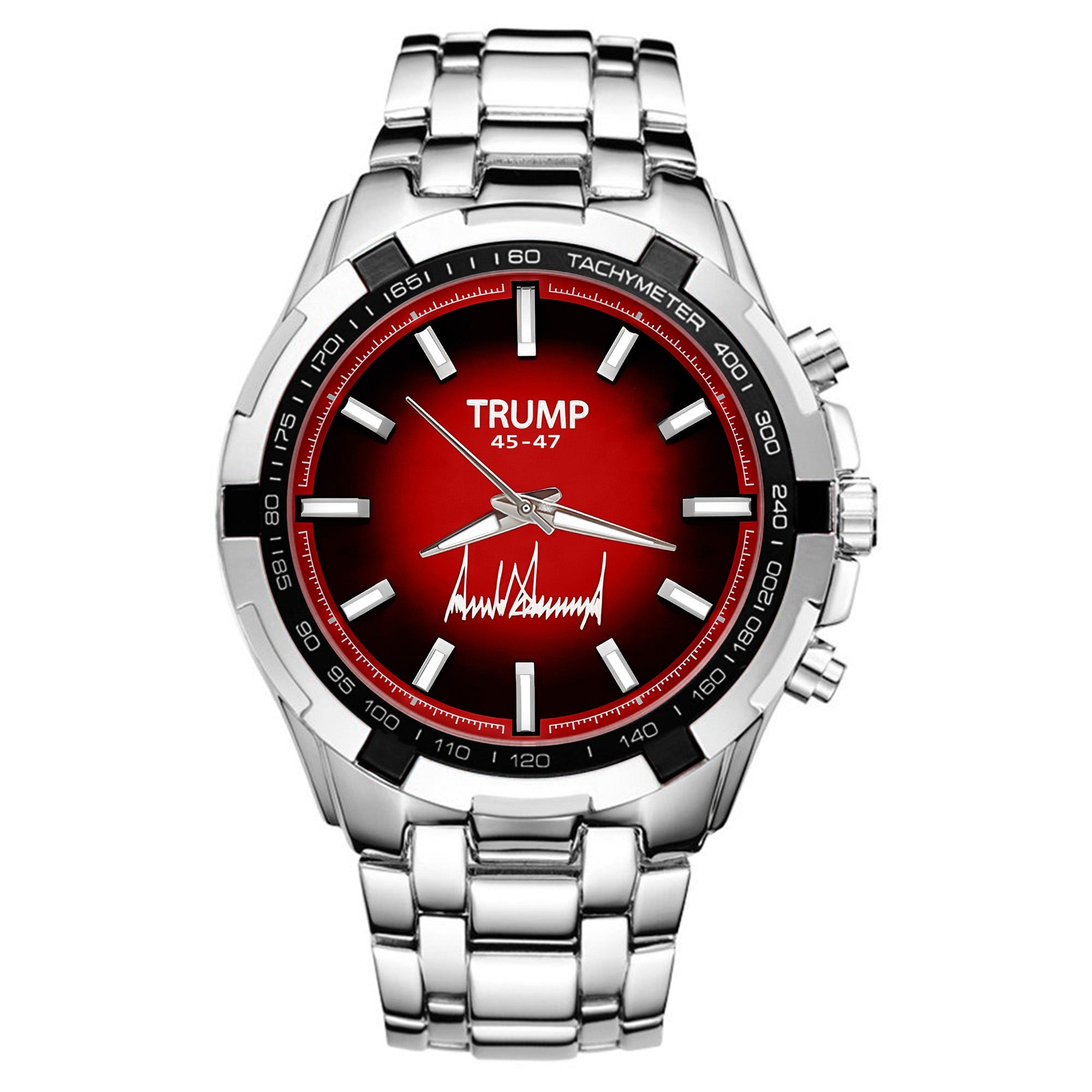 TRUMP Watch 45 - 47 Stainless steel - Gradient Red Dial
