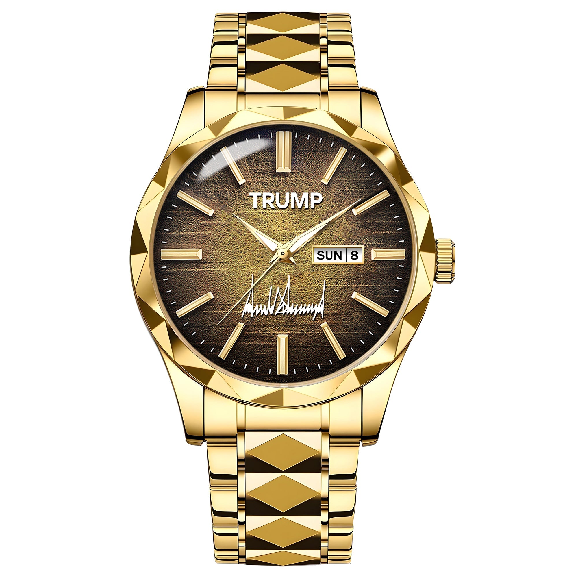 TRUMP Watch 2026 Luxury Gold – Signature Vintage Brown Dial