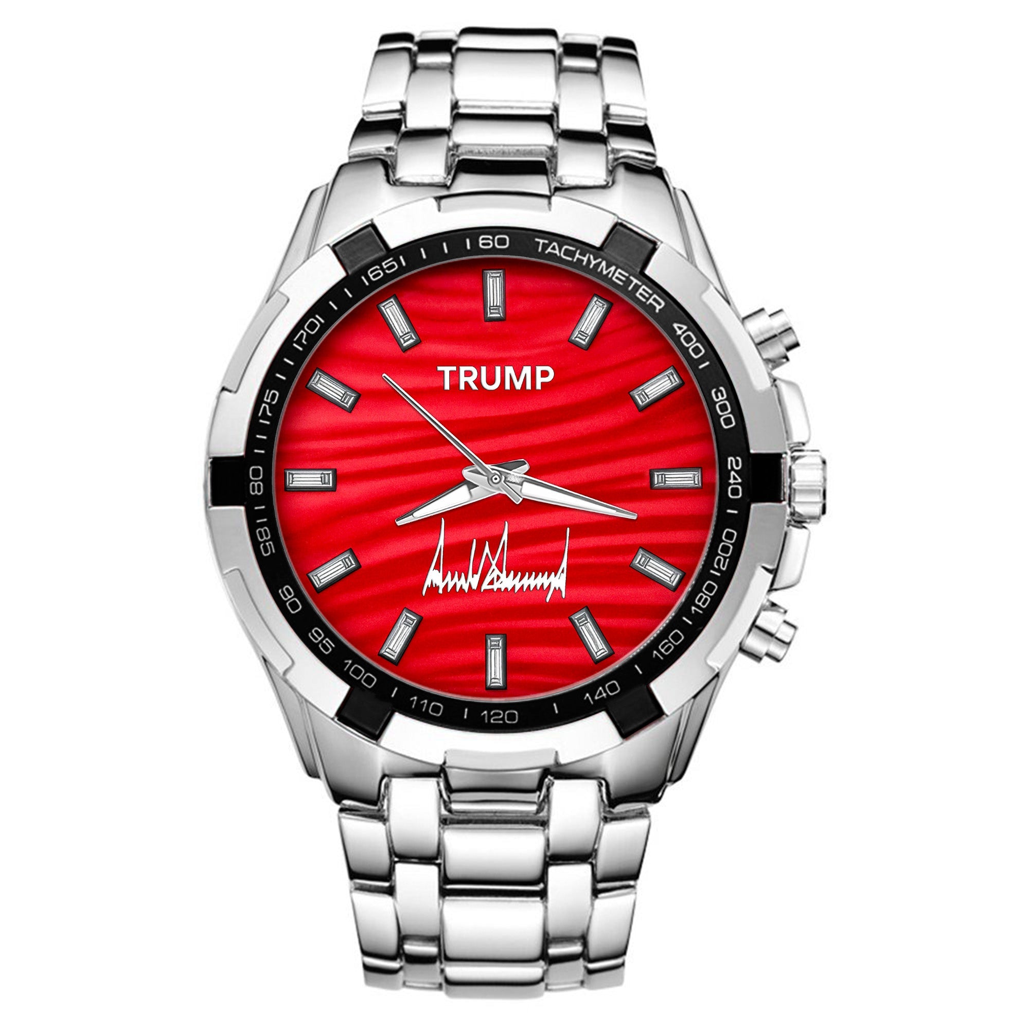 TRUMP Watch Stainless steel - Red Wave Dial