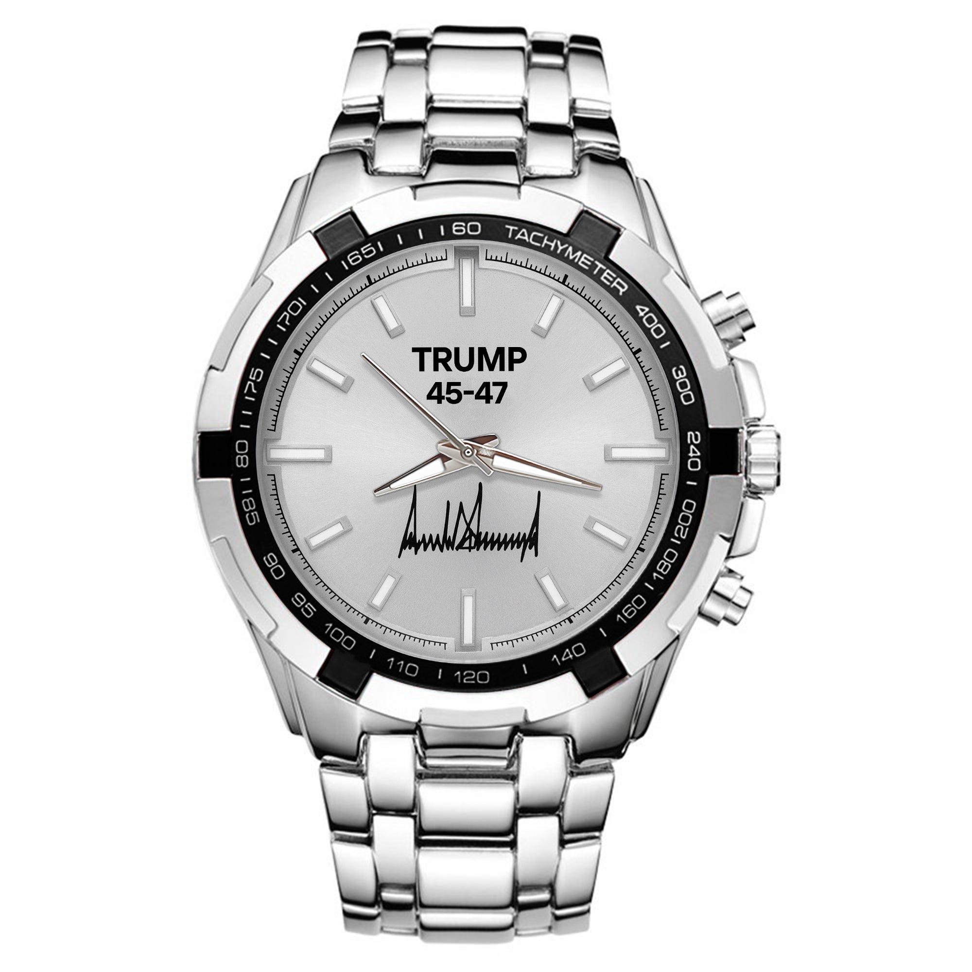 TRUMP Watch 45 - 47 Stainless steel - Silver Sunburst Dial