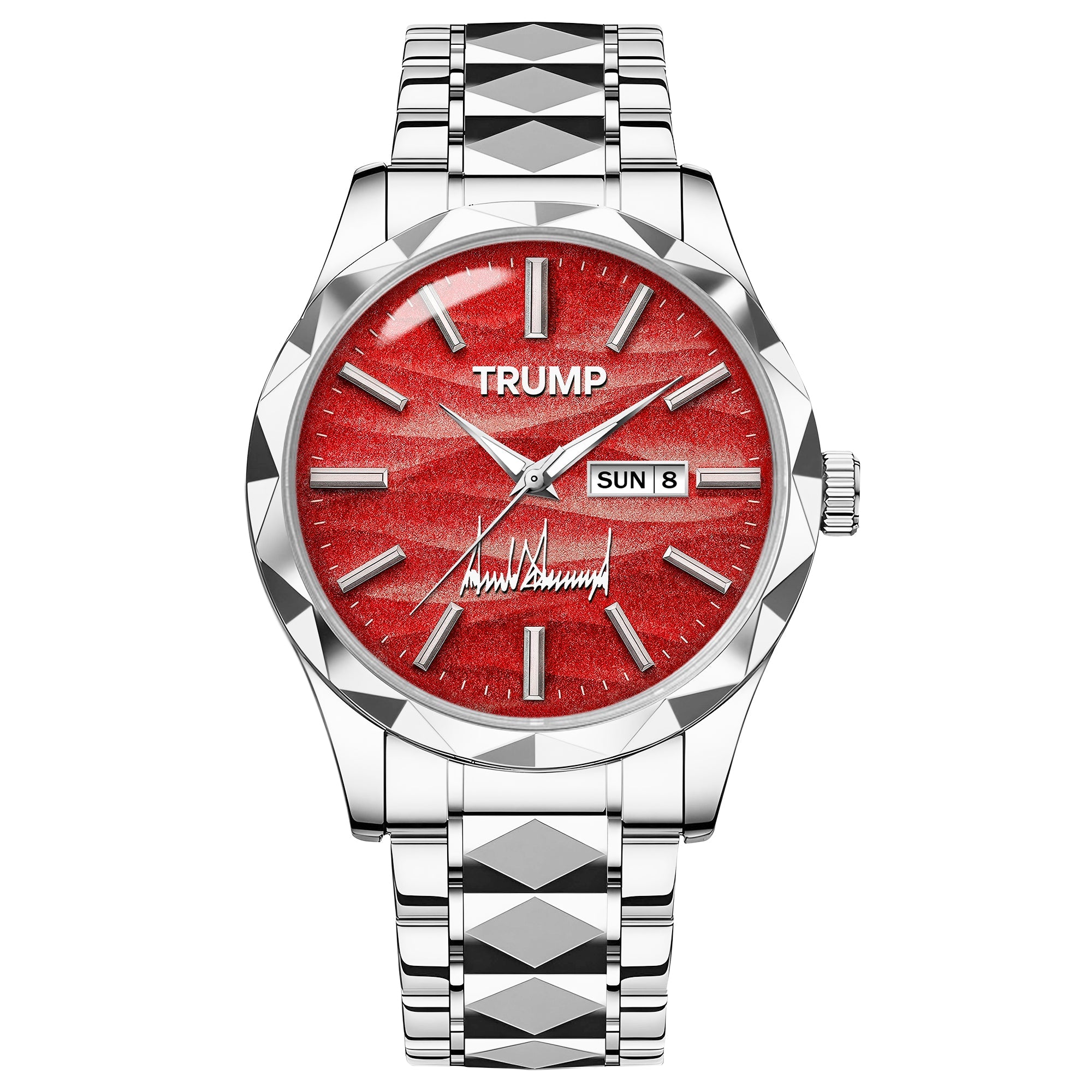 TRUMP Watch Stainless Steel – Scarlet Wave Dial