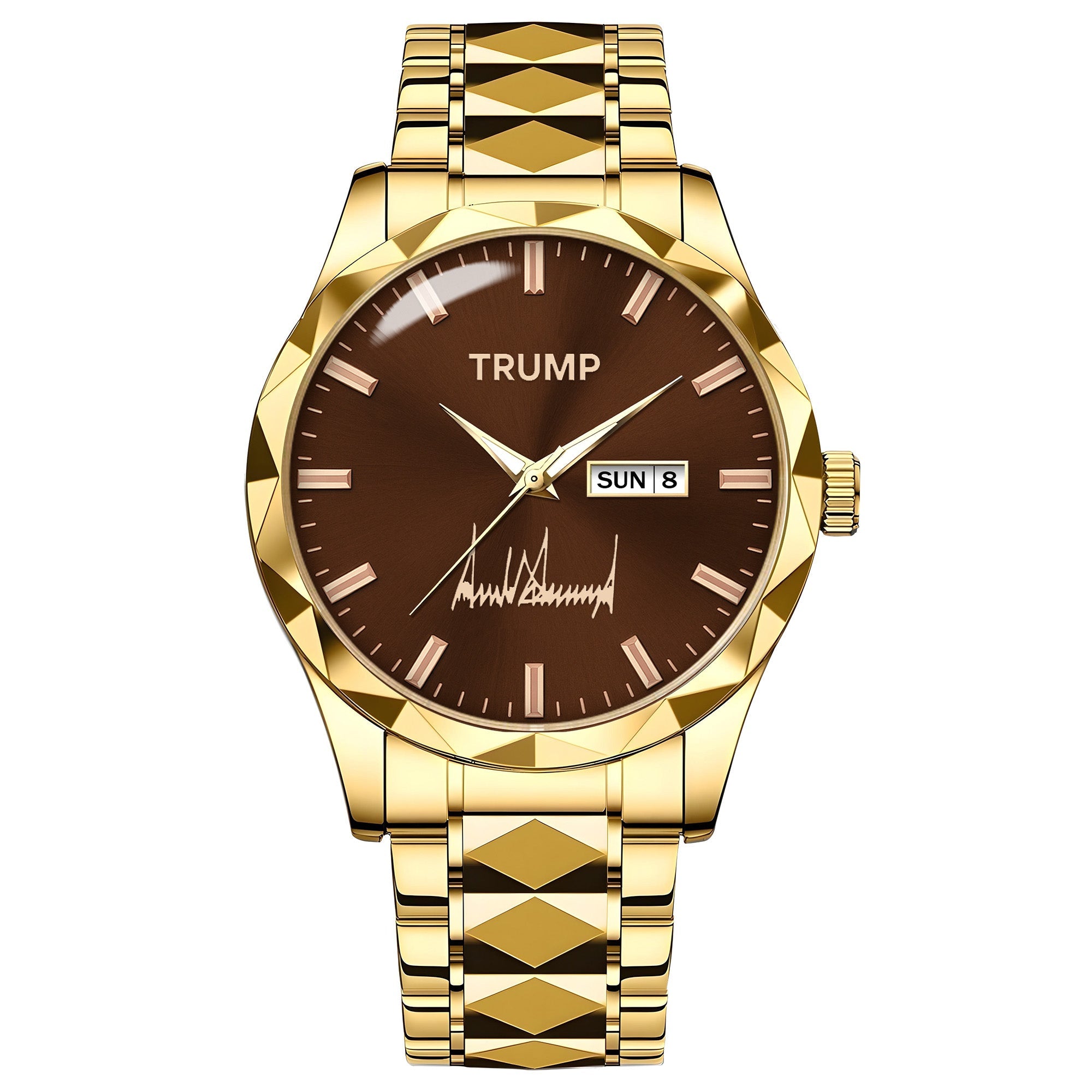 TRUMP Watch 2026 Luxury Gold – Chocolate Brown Dial