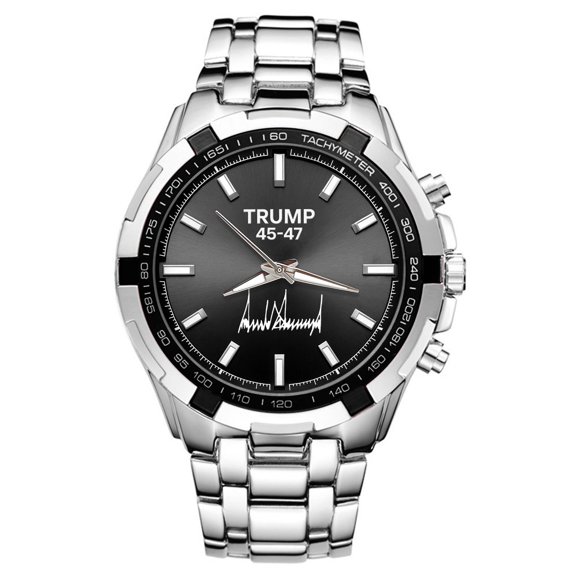 TRUMP Watch 45 - 47 Stainless steel - Black Sunburst Dial