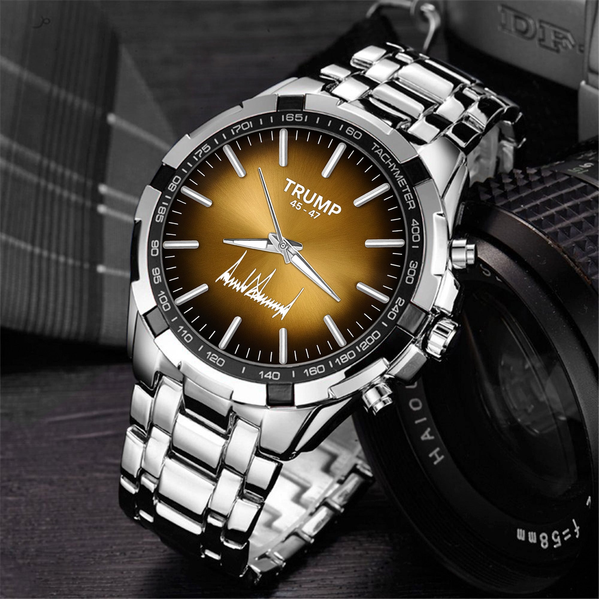 TRUMP Watch 45 - 47 Stainless steel - Bronze Sunburst Dial