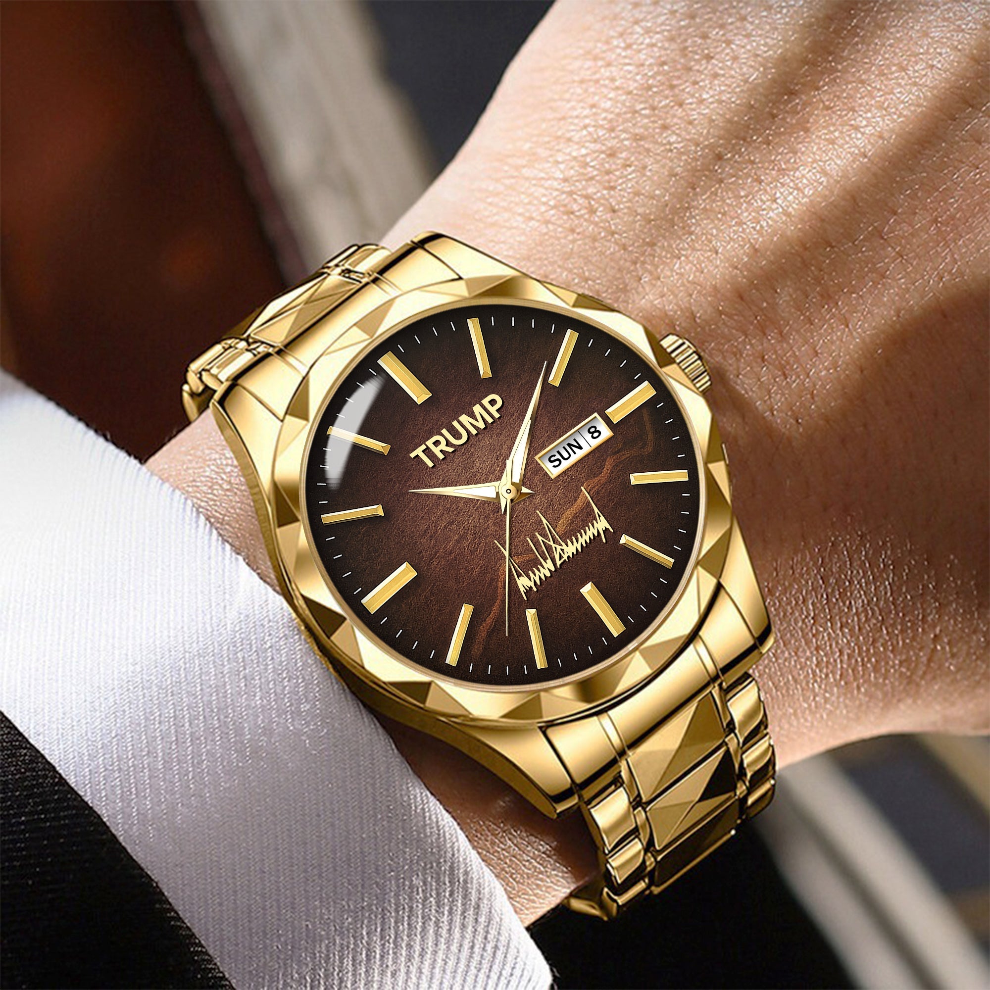 TRUMP Watch 2026 Luxury Gold – Signature Coffee Brown Dial