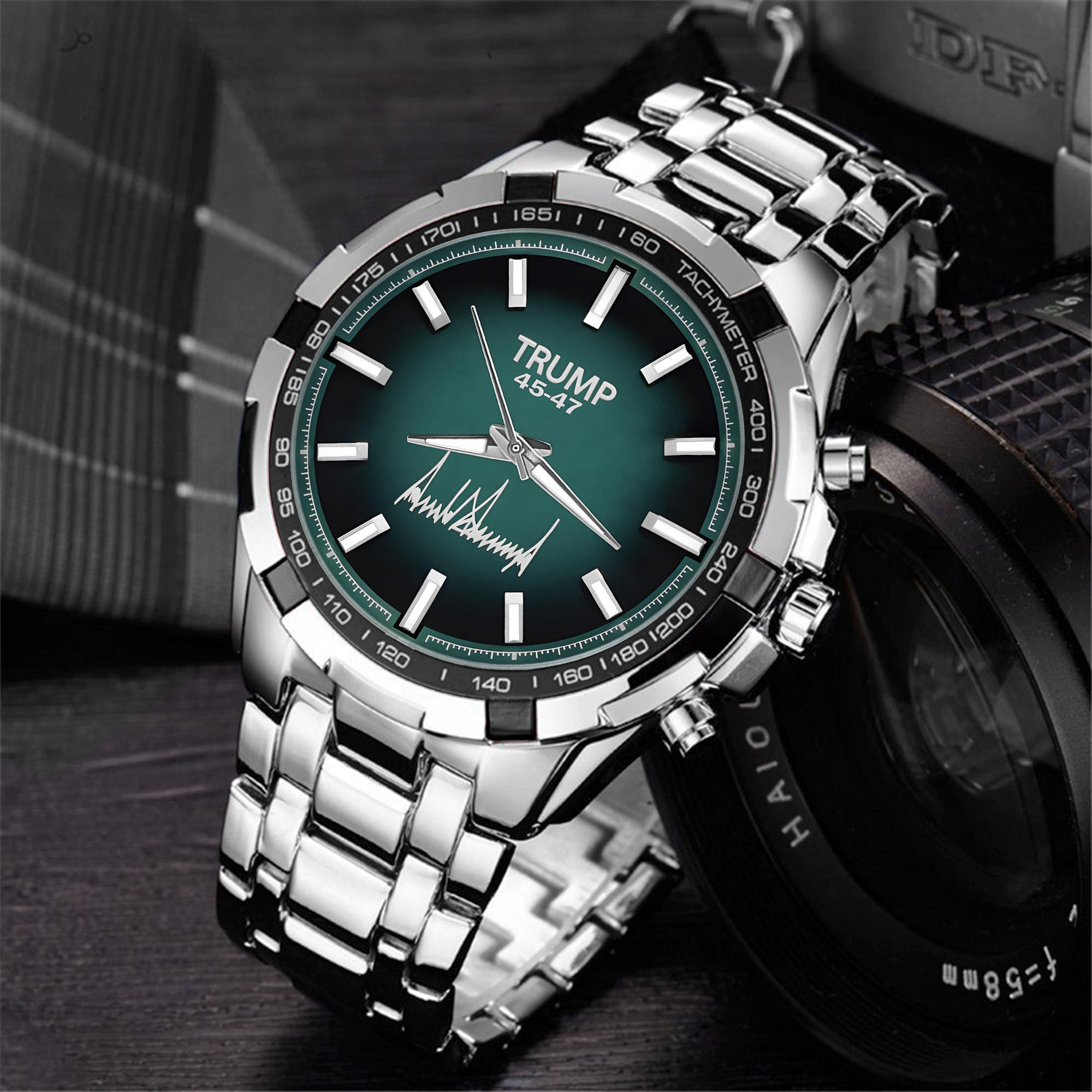 TRUMP Watch 45 - 47 Stainless steel - Emerald Green Dial