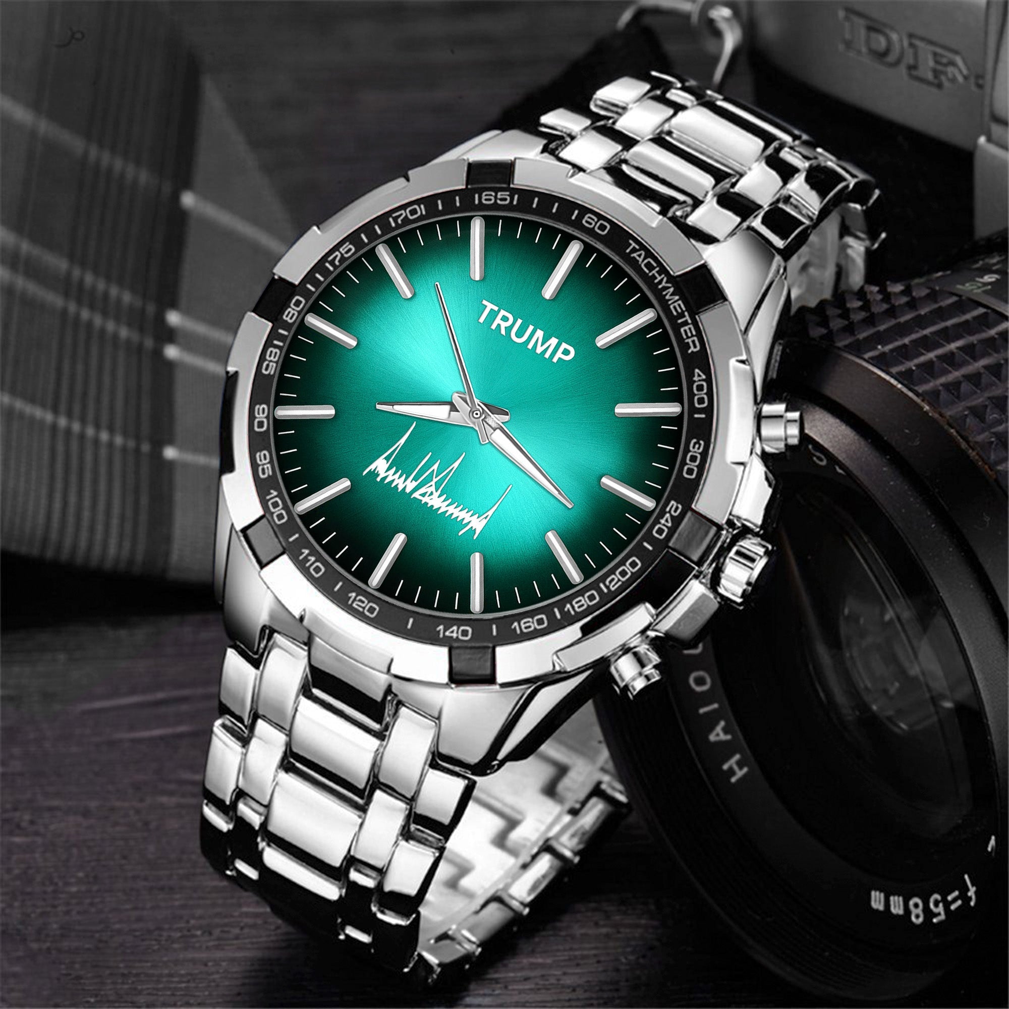 TRUMP Watch Stainless steel - Aqua Sunburst Dial