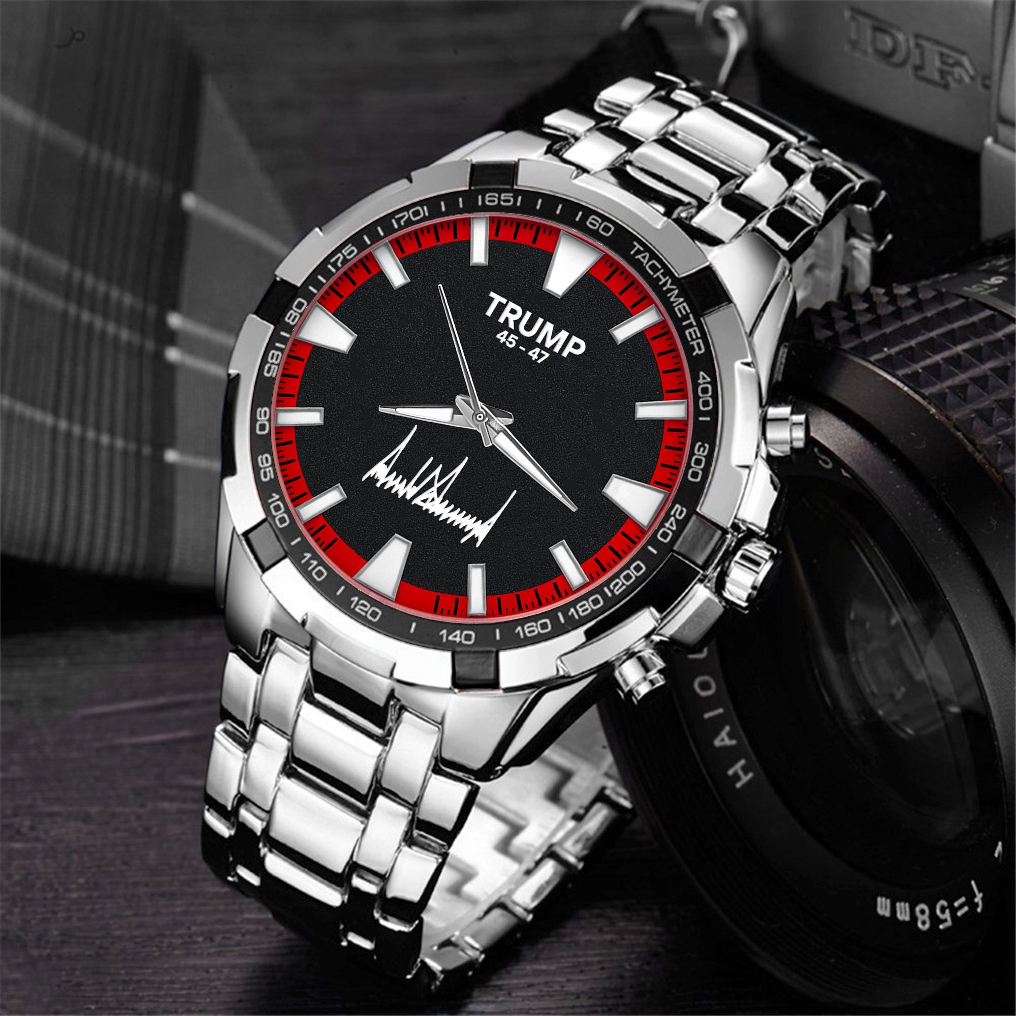 TRUMP Watch 45 - 47 Stainless steel - Black & Red Racing Dial