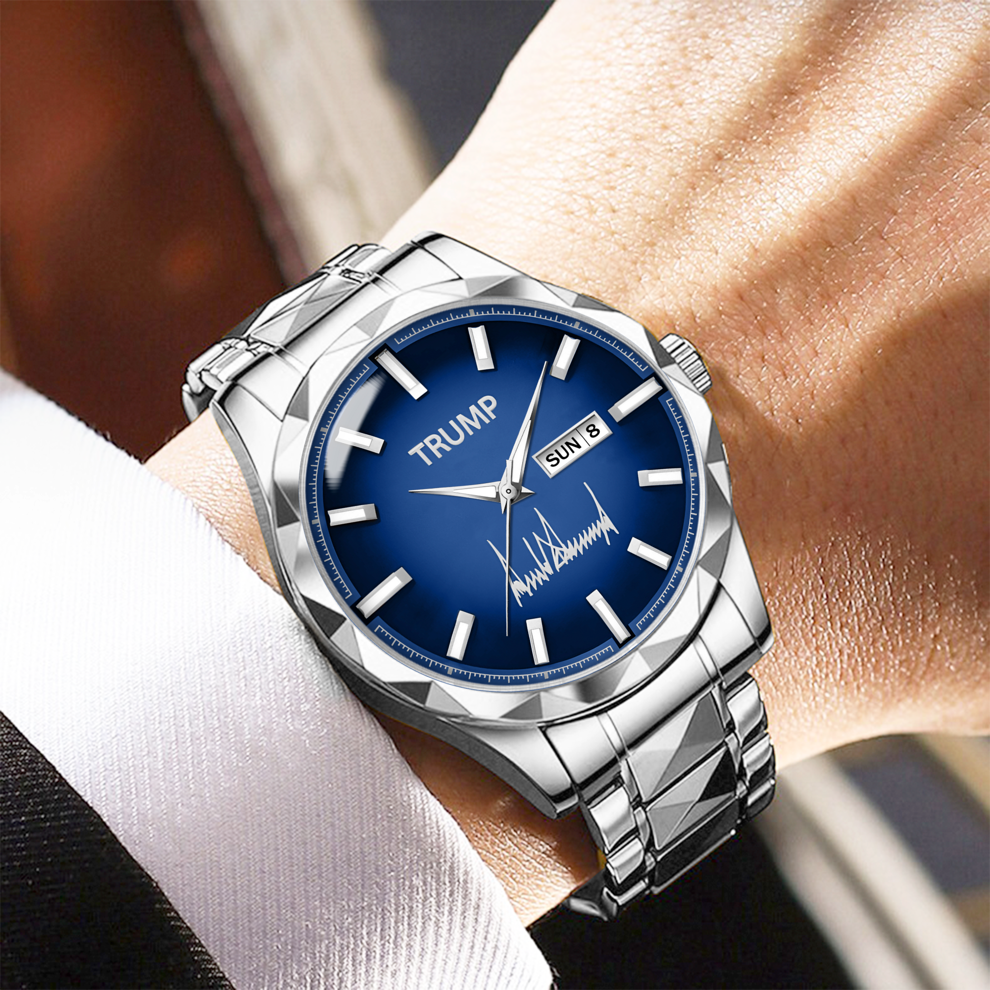TRUMP Watch 2026 Signature – Bold Patriot Blue Dial – Watch for Men