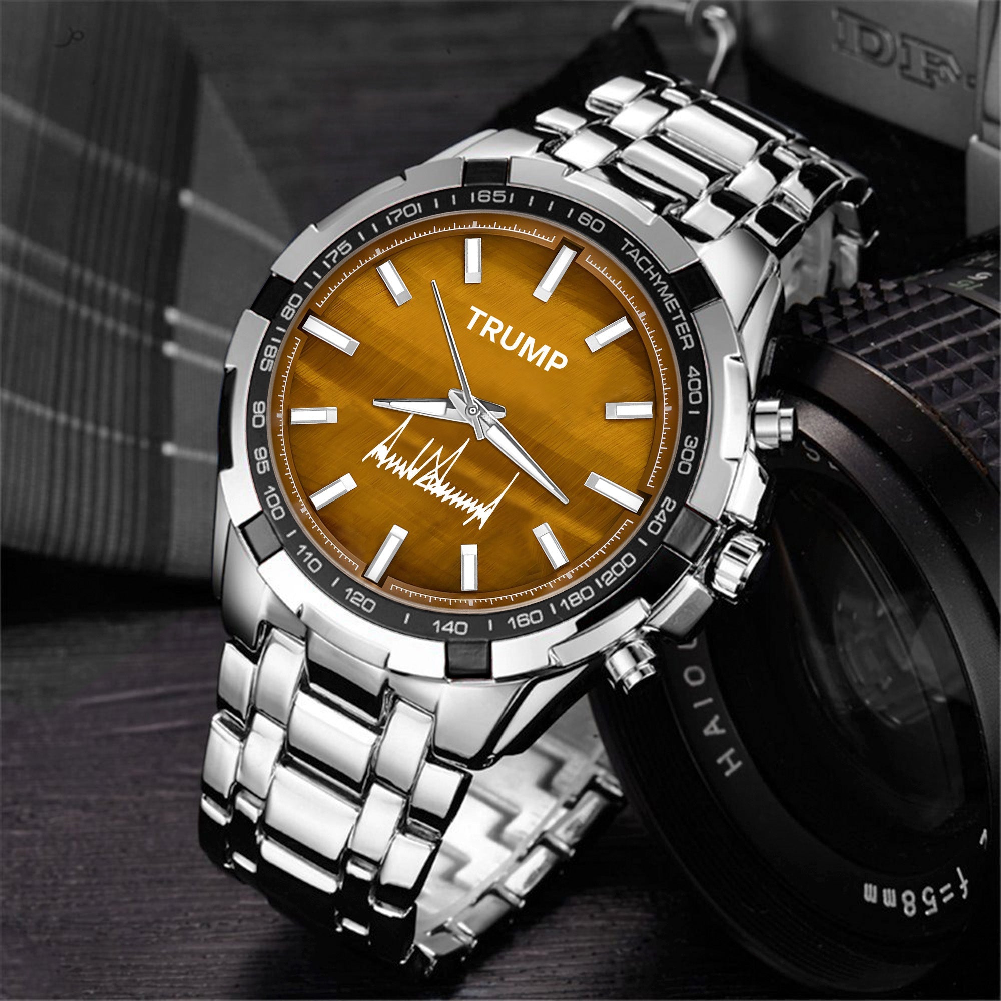 TRUMP Watch Stainless steel - Golden Amber Dial
