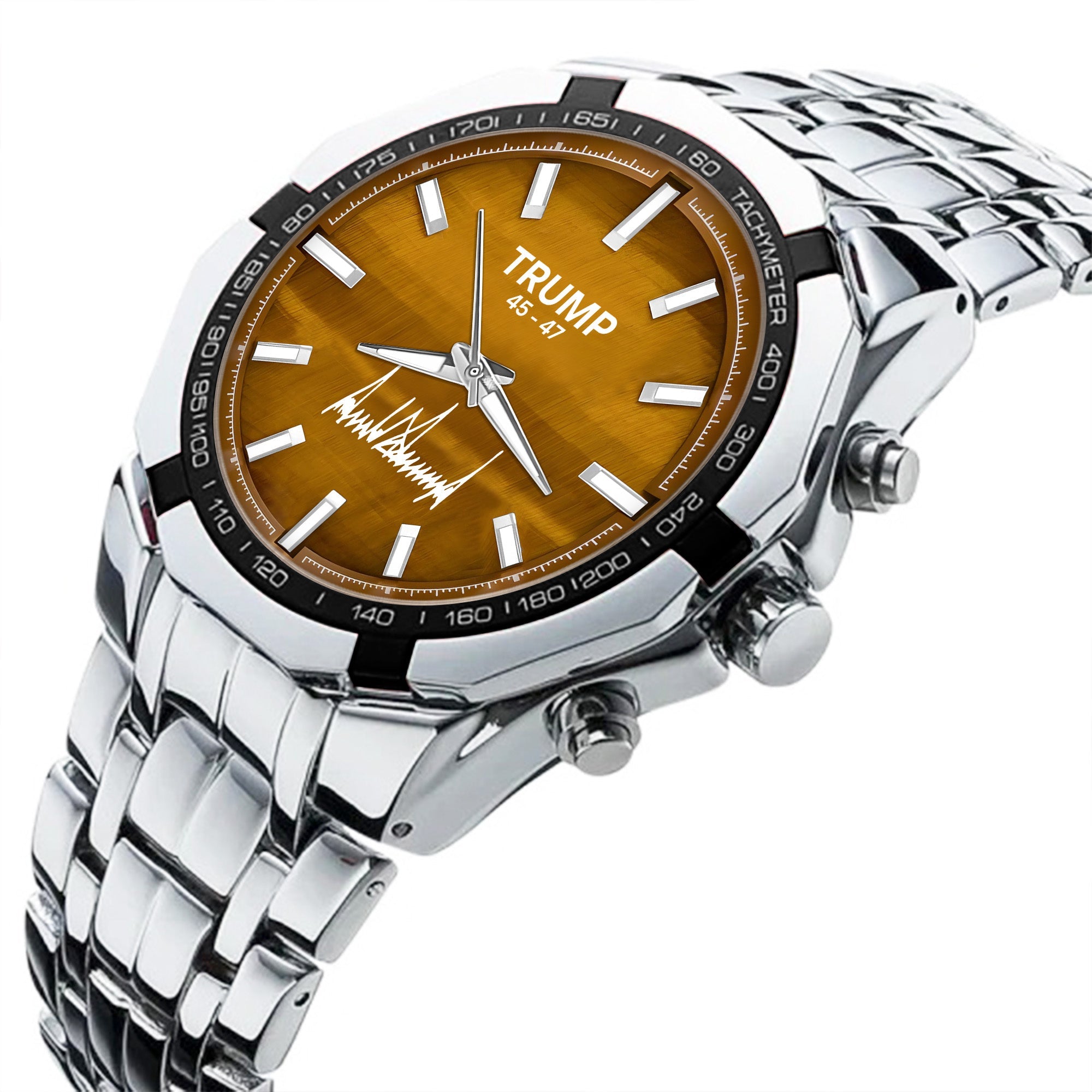 TRUMP Watch 45 - 47 Stainless steel - Golden Amber Dial