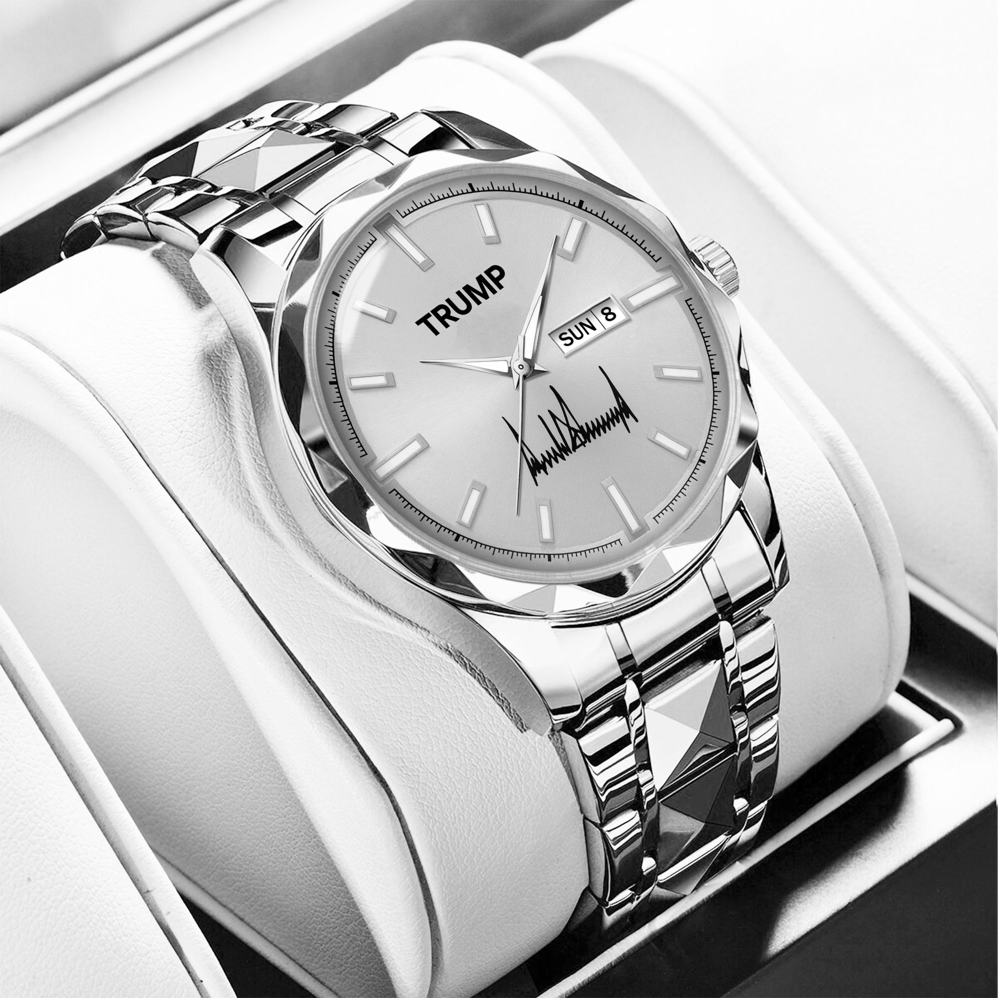 TRUMP Watch 2026 Silver – Signature Silver Dial Luxury Steel Watch for Men