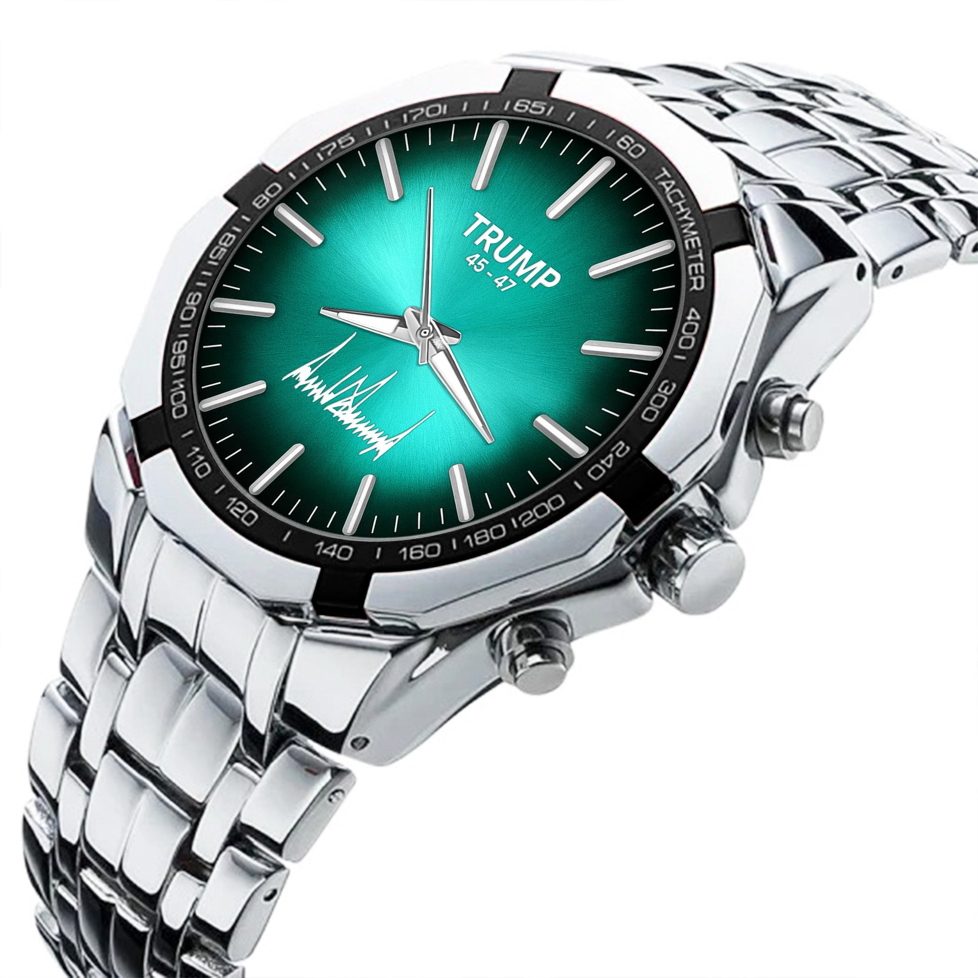 TRUMP Watch 45 - 47 Stainless steel - Aqua Sunburst Dial