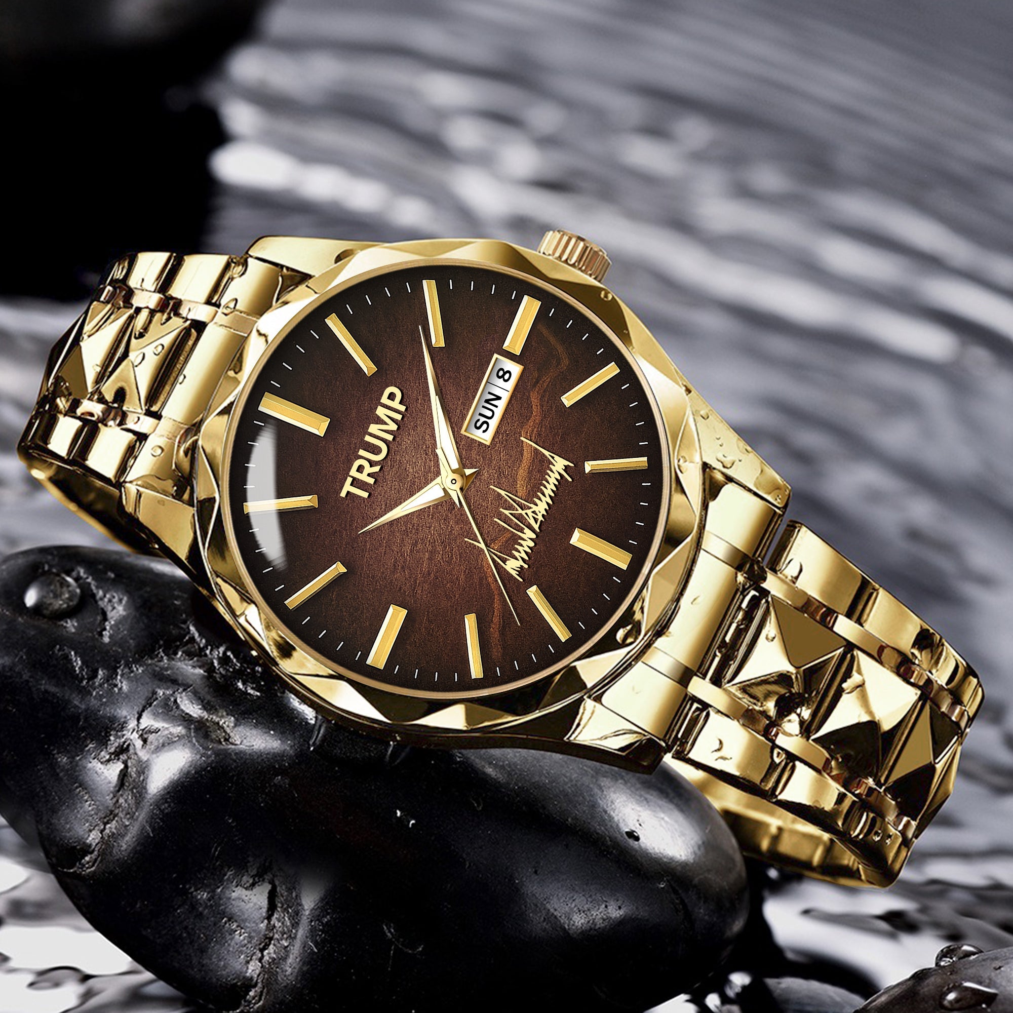 TRUMP Watch 2026 Luxury Gold – Signature Coffee Brown Dial
