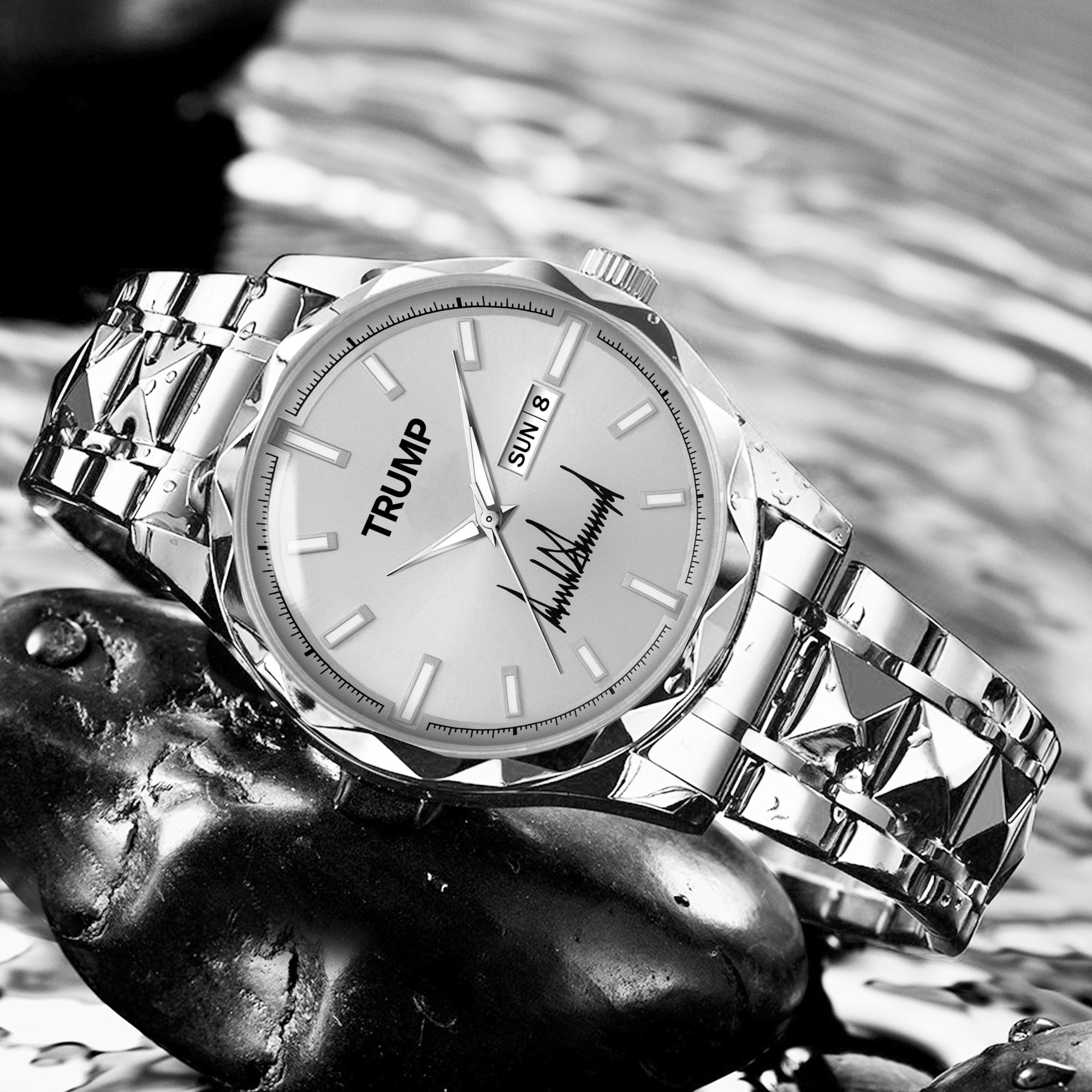 TRUMP Watch 2026 Silver – Signature Silver Dial Luxury Steel Watch for Men