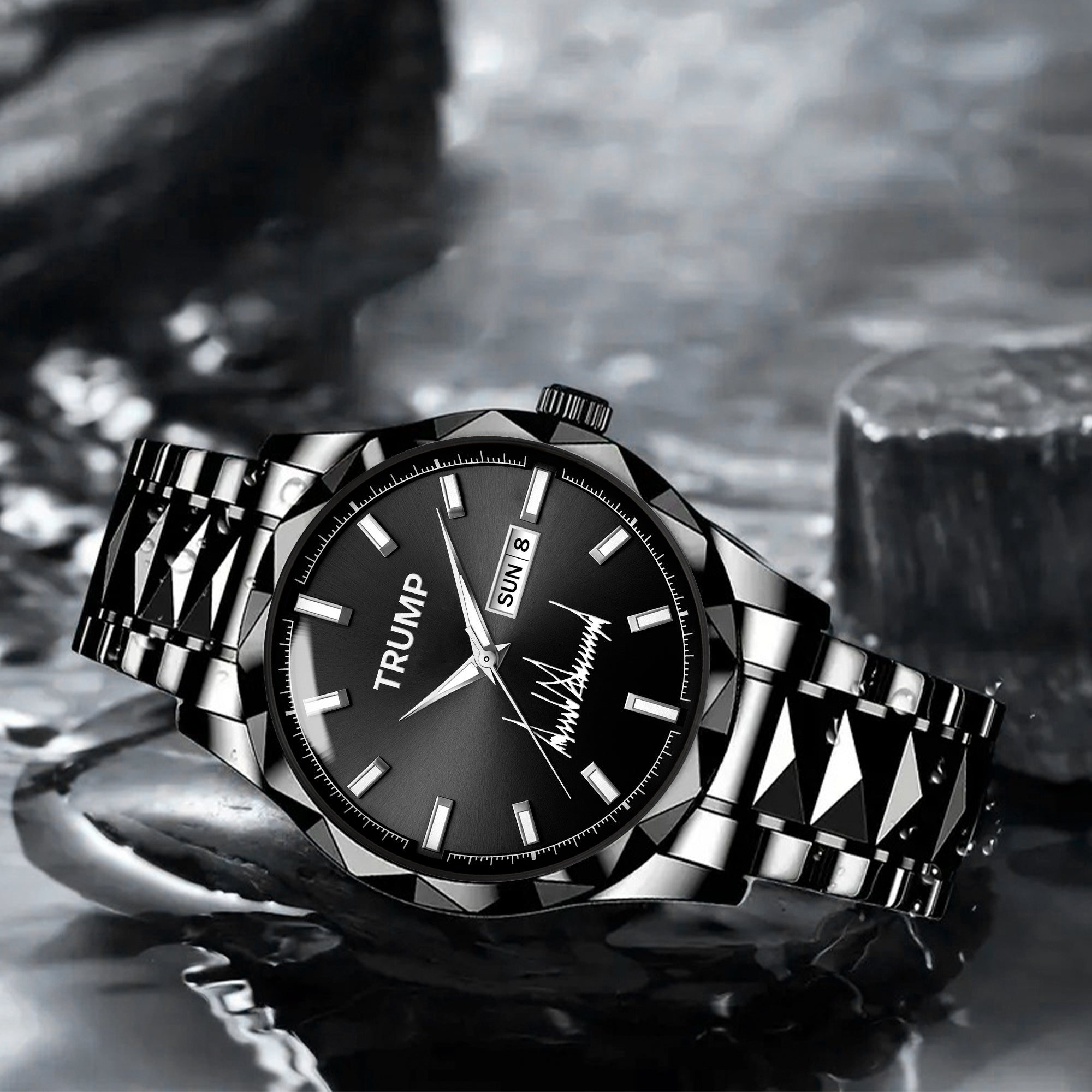 TRUMP Watch 2026 Luxury Black Steel – Signature Matte Black Dial