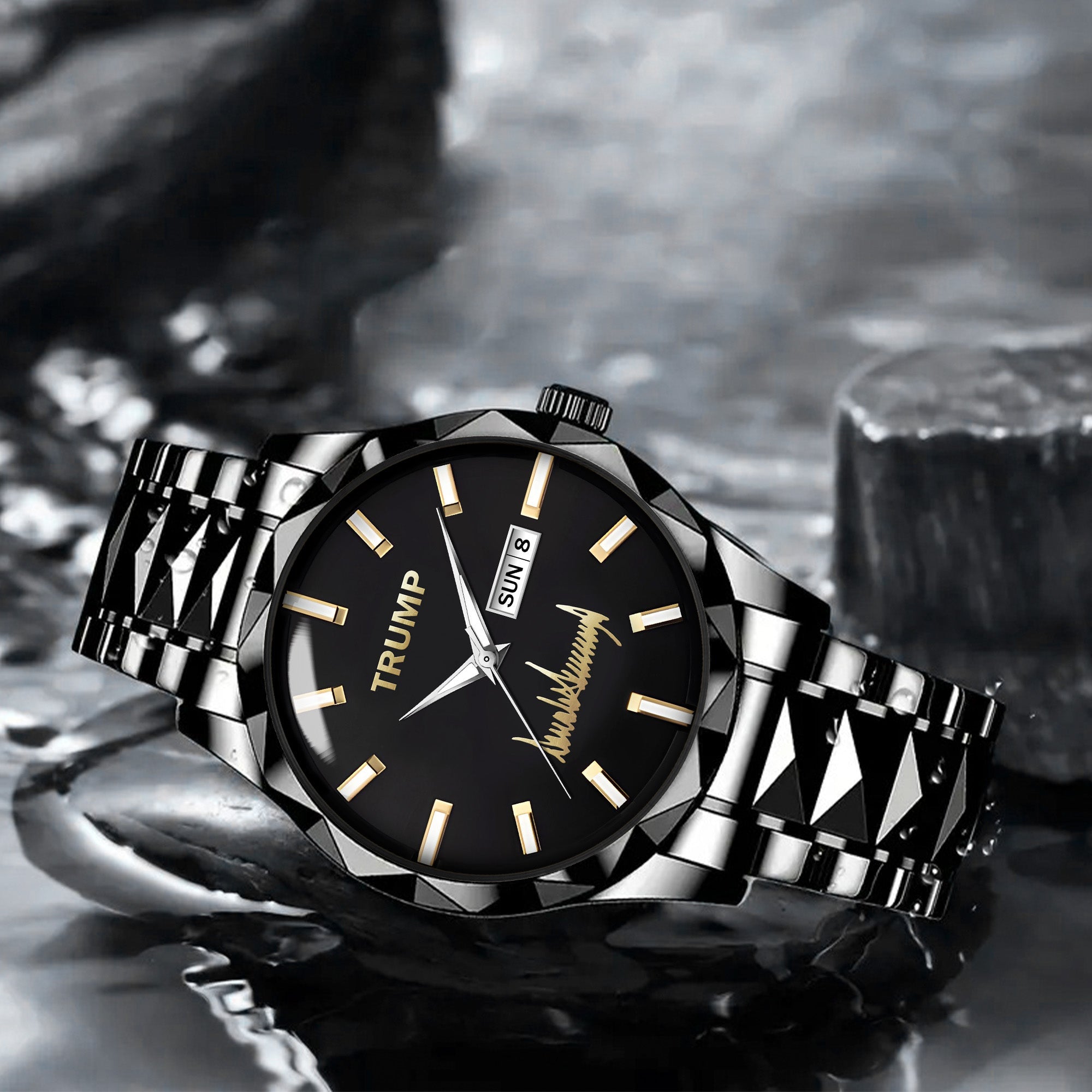 TRUMP Watch 2026 Luxury Black – Signature Gold Dial