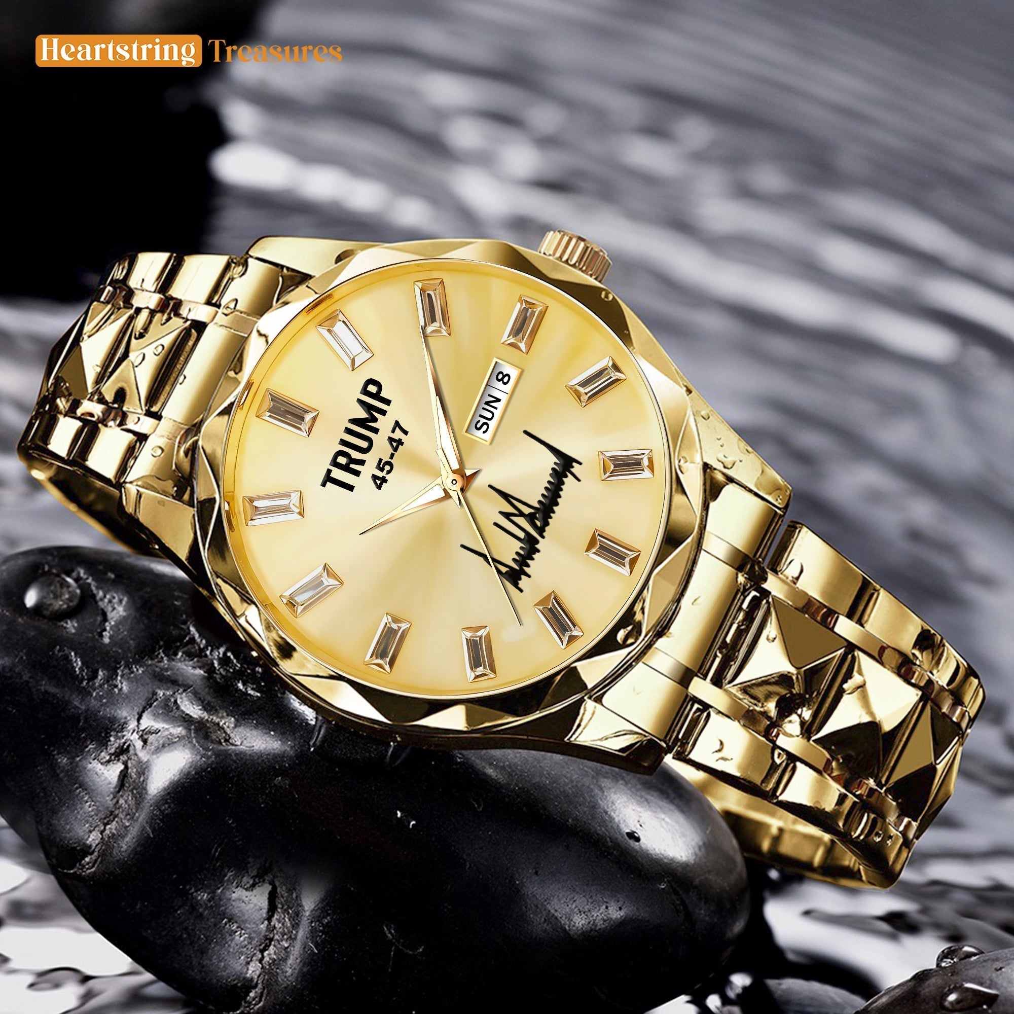 TRUMP 45-47 Watch 2026 Luxury Gold - Champagne Gold Dial