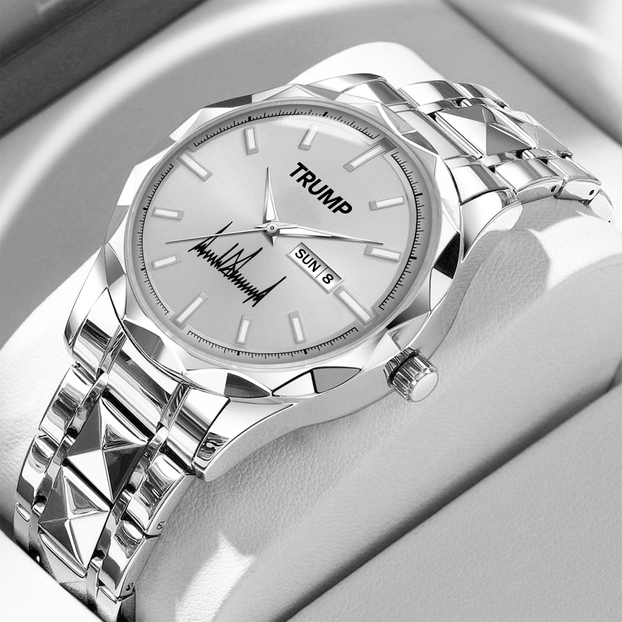 TRUMP Watch 2026 Silver – Signature Silver Dial Luxury Steel Watch for Men