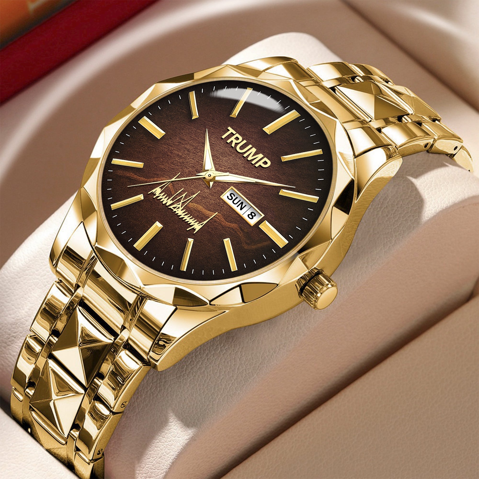 TRUMP Watch 2026 Luxury Gold – Signature Coffee Brown Dial