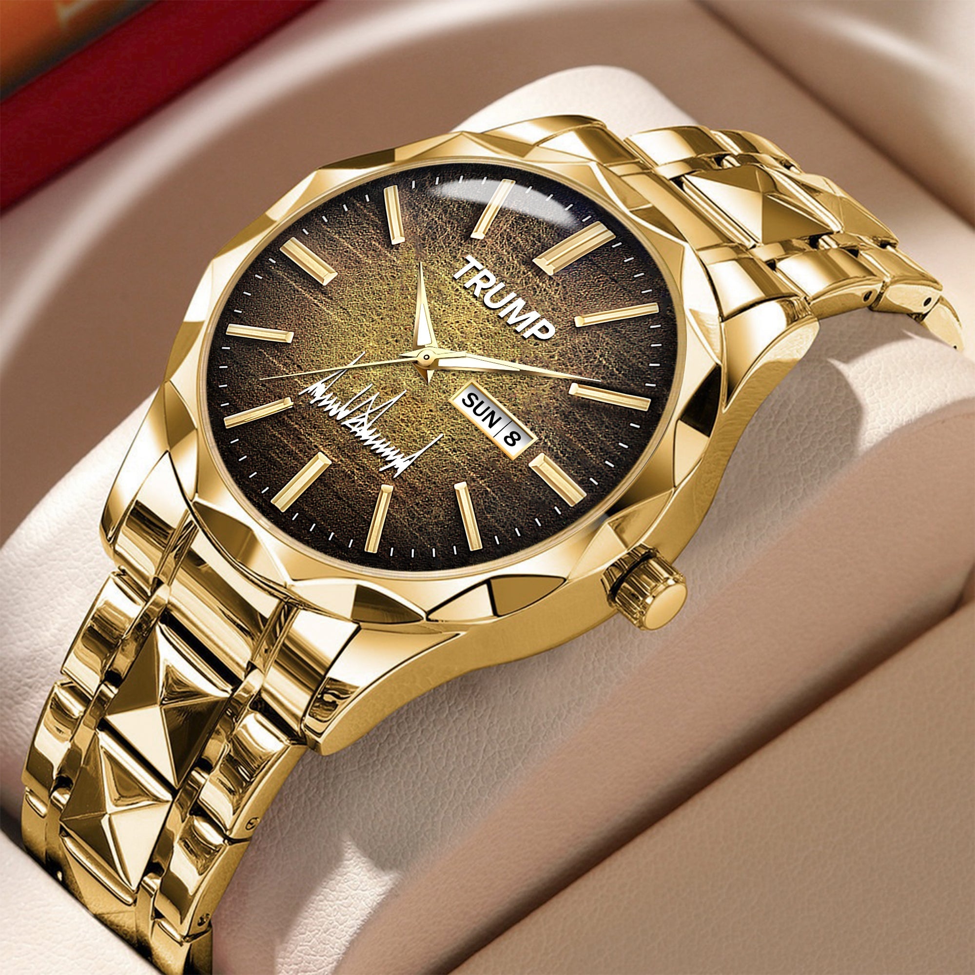 TRUMP Watch 2026 Luxury Gold – Signature Vintage Brown Dial