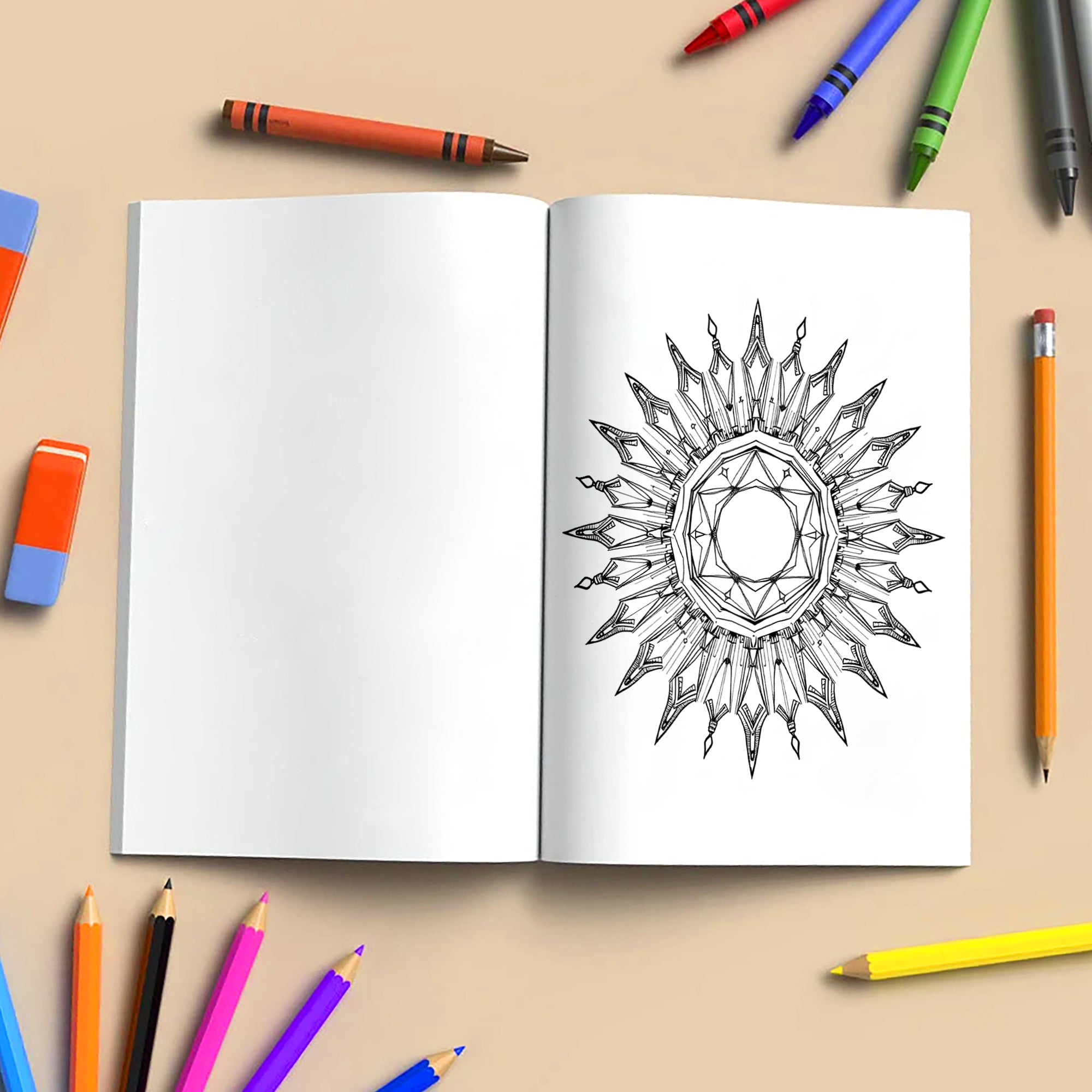 Portal Mandalas – Mandala Coloring Pages – 48 Pages – Spirals, Light Gates, Twisted Space Paths – For Adults