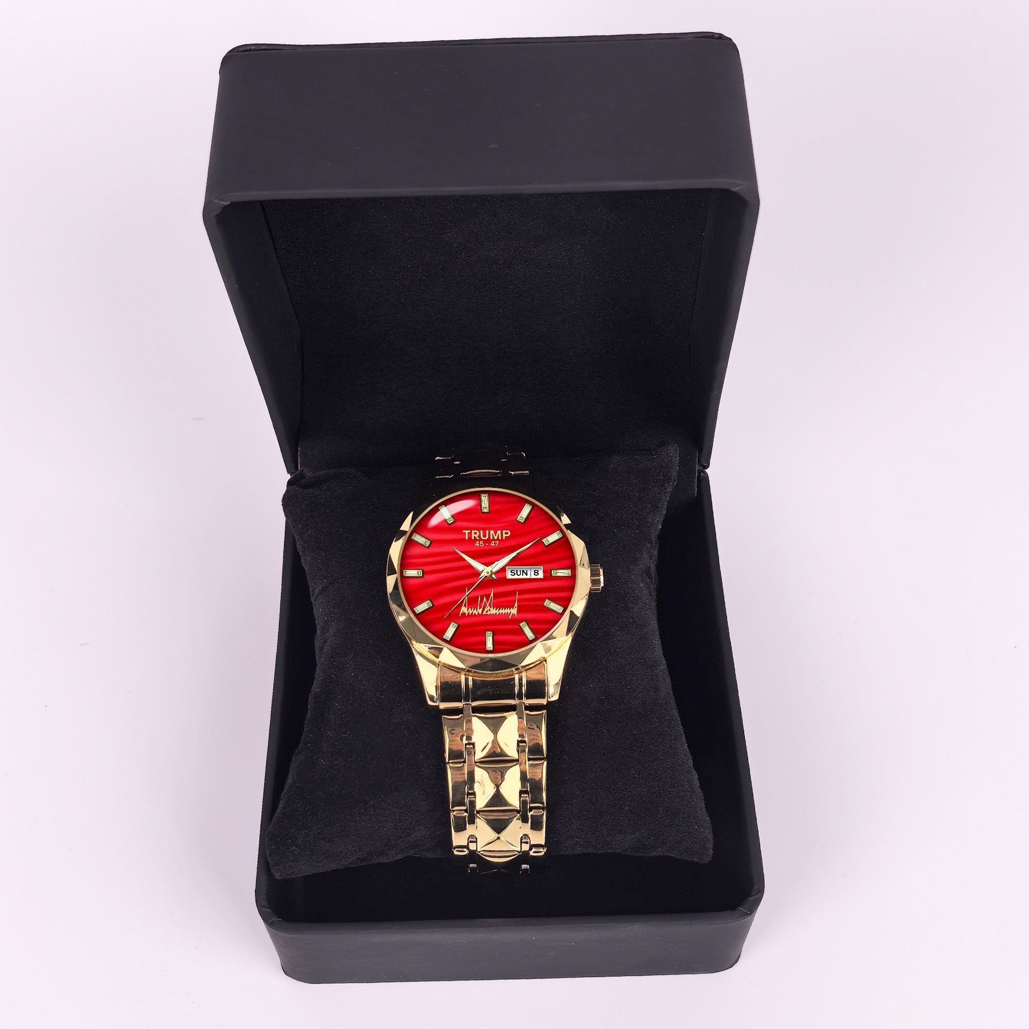TRUMP 45-47 Watch 2026 Premium Gold – Imperial Red Dial