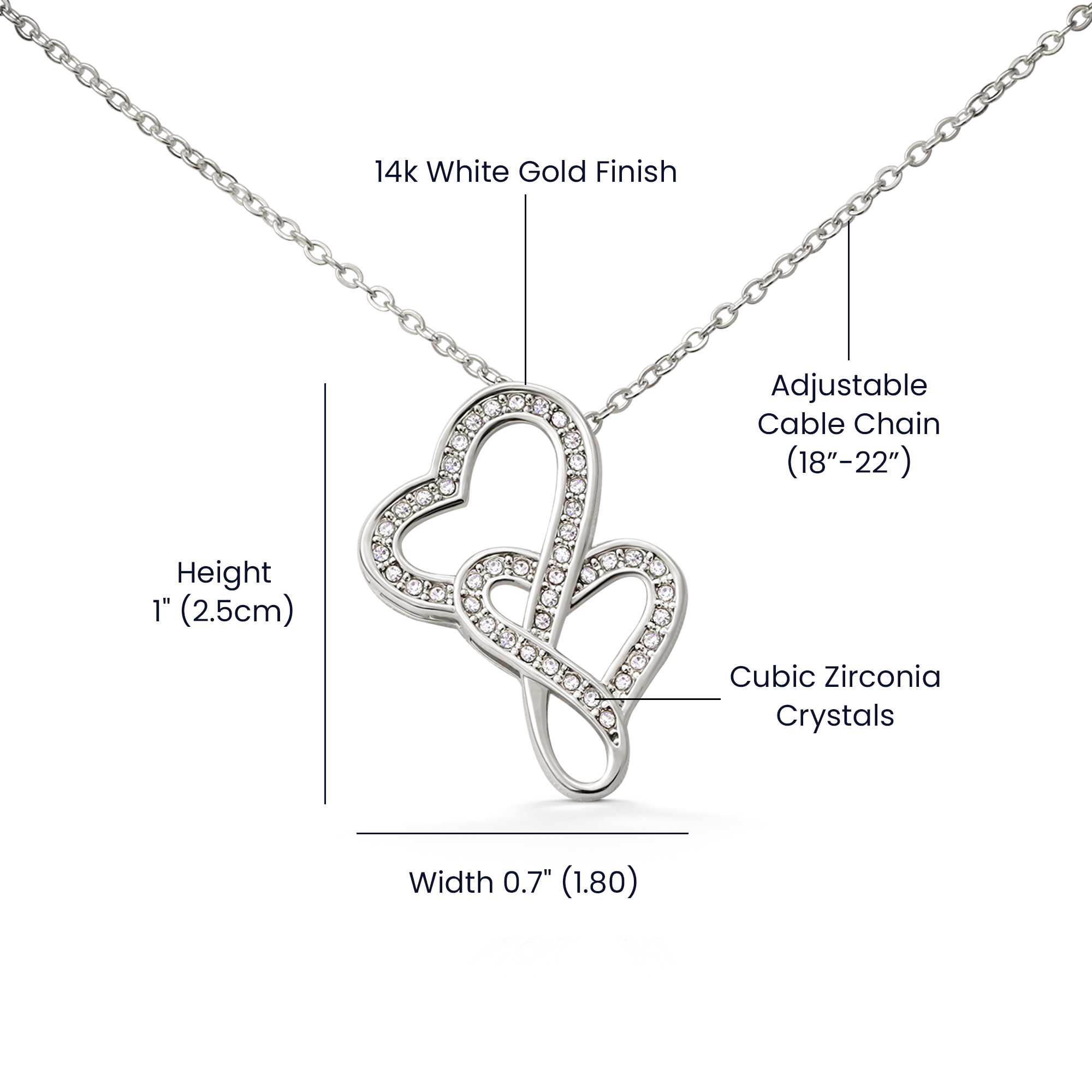 To My Soulmate Necklace For Soulmate Jewelry For Soulmate Romantic Meaningful Valentine'S Day Gift Forever Love Neckla Double Hearts Necklace