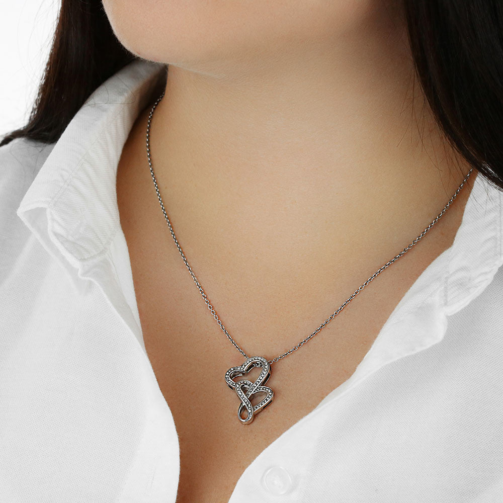 To My Soulmate Necklace For Soulmate Jewelry For Soulmate Romantic Meaningful Valentine'S Day Gift Forever Love Neckla Double Hearts Necklace