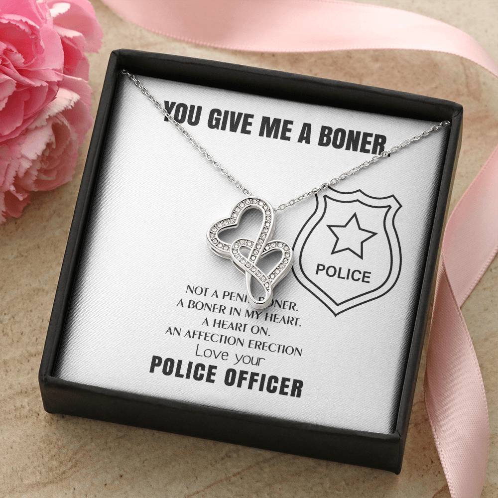 You Give Me A Heart Boner An Affection Erection  Funny & Sarcastic Love For Her Mature Gag Gif 1 Double Hearts Necklace