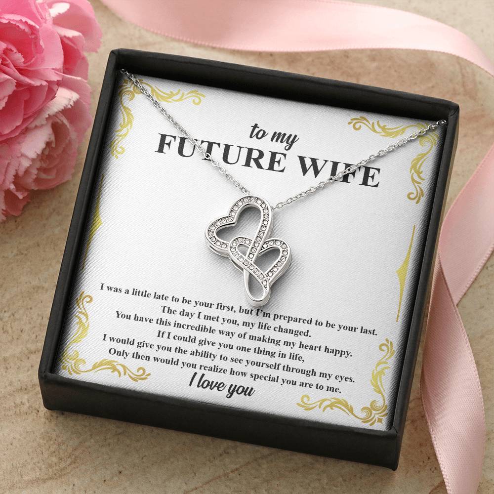 Husband To Wife Gifts - Wife Gift - To My Wife Necklace - Heart Necklace - Husband To Wife Gift - Wife Necklace Gift - Double Hearts Necklace