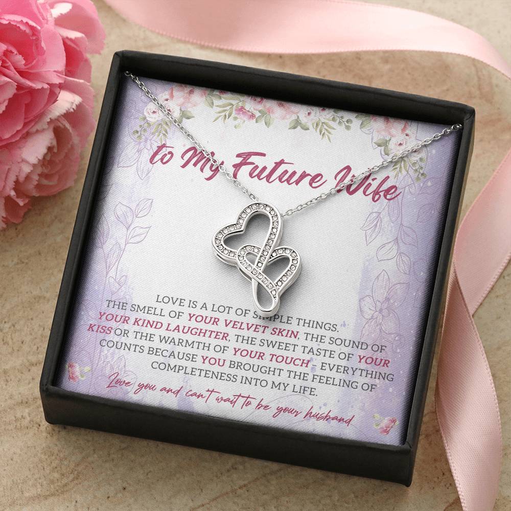 Confession To My Future Wife I Cant Wait To Be Your Husband Double Hearts Necklace