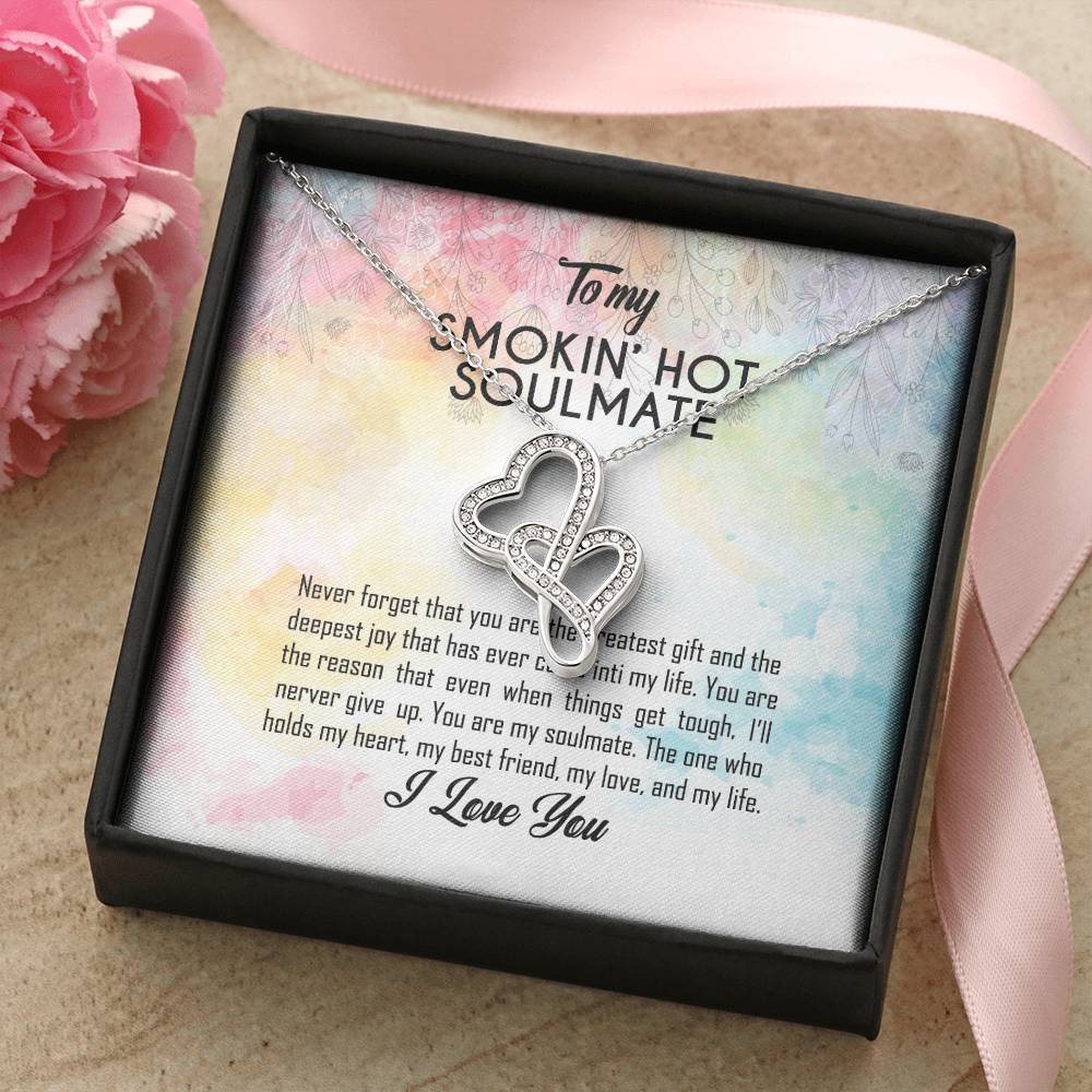 To My Soulmate 1 Double Hearts Necklace