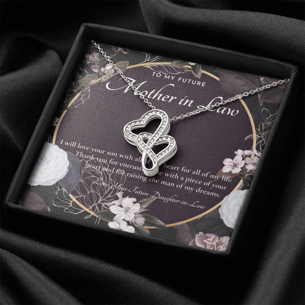 Future Mother In Law Gift  Mom In Law Jewelry  Mother's Day Gift For Mother-In-Law  Gift For Mother In Law  Mother-In- 2 Double Hearts Necklace