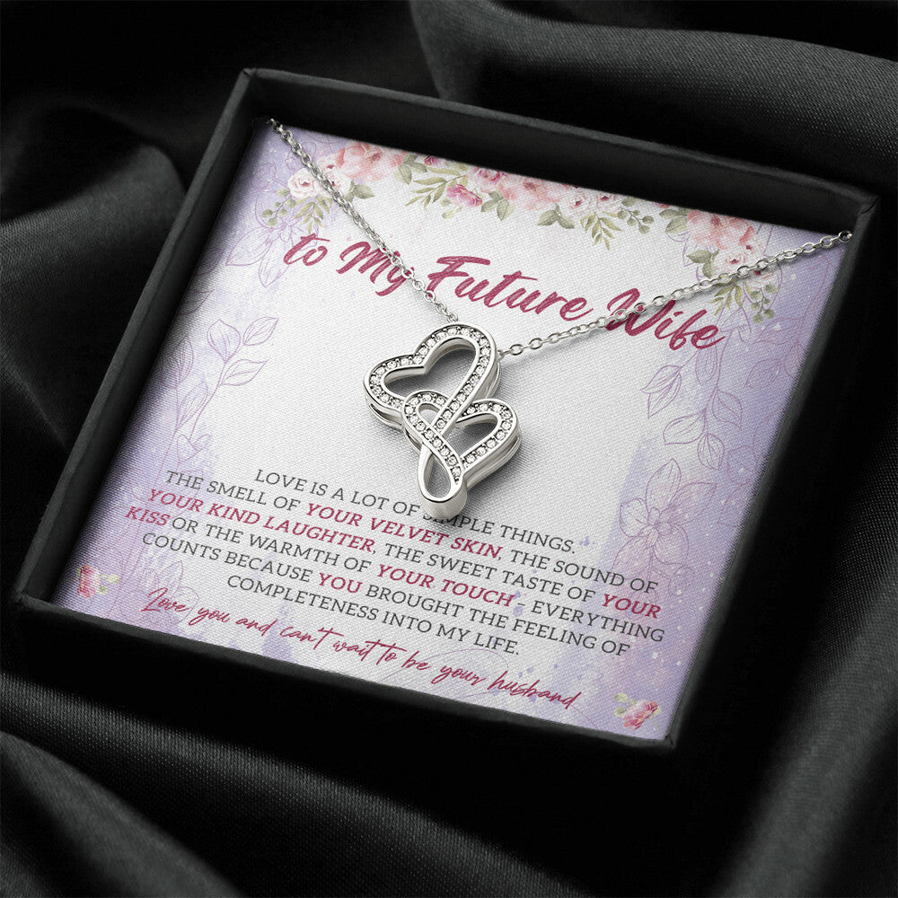 Confession To My Future Wife I Cant Wait To Be Your Husband Double Hearts Necklace