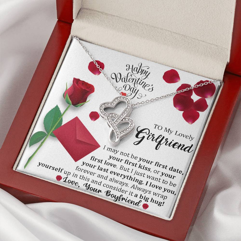 Girlfriend Gorgeous  Love You Double Hearts Necklace