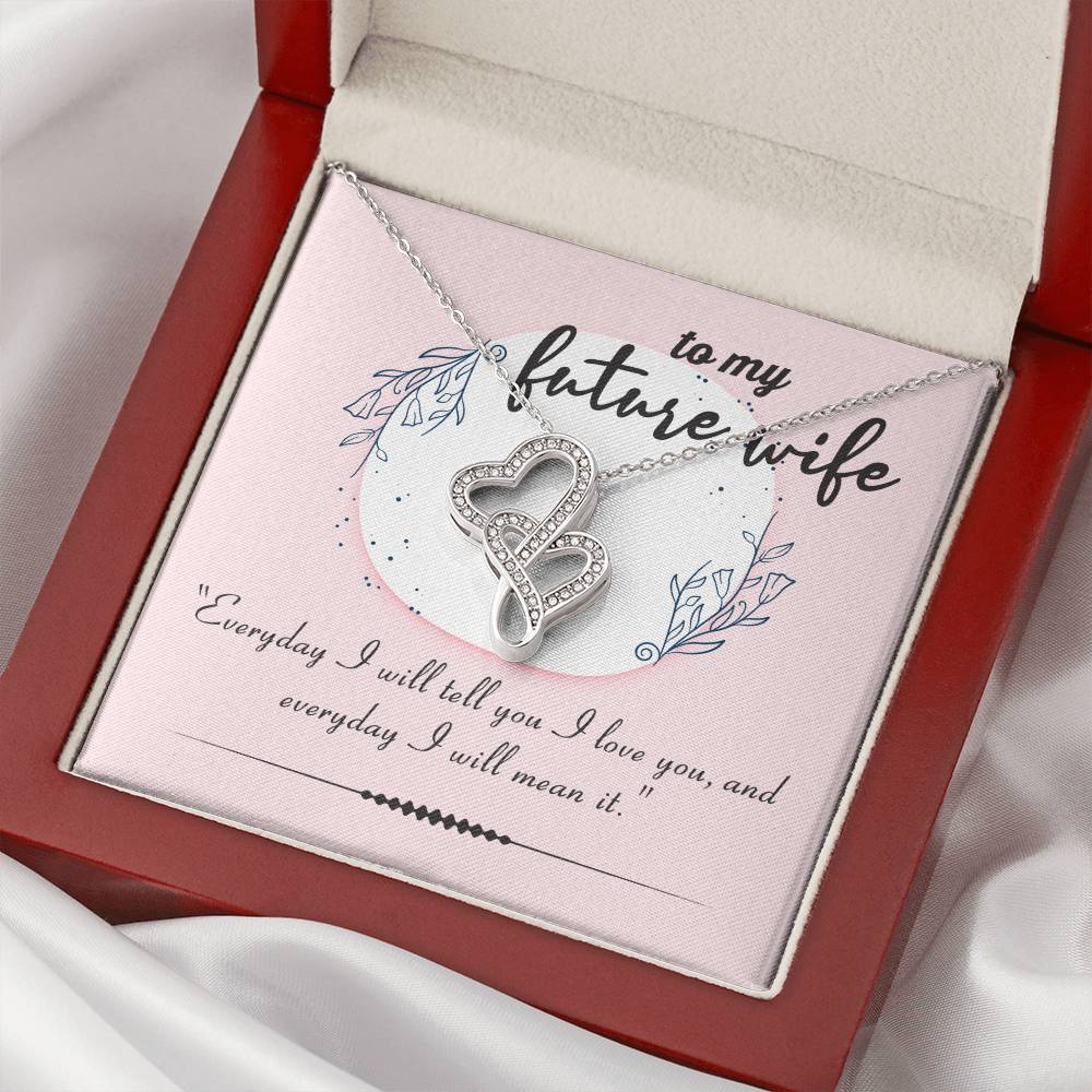 Collection Future Wife - Keep Me In You Heart Double Hearts Necklace
