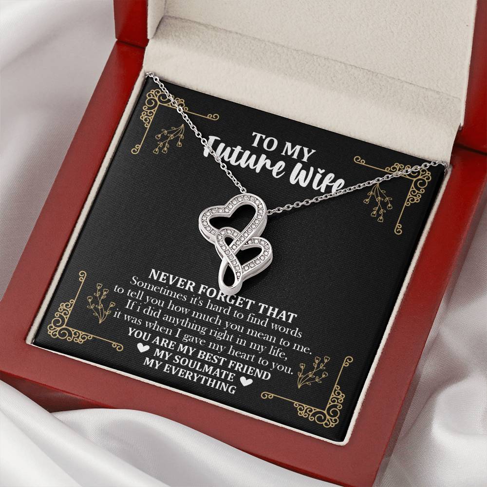 To My Future Wife   Double Hearts Necklace