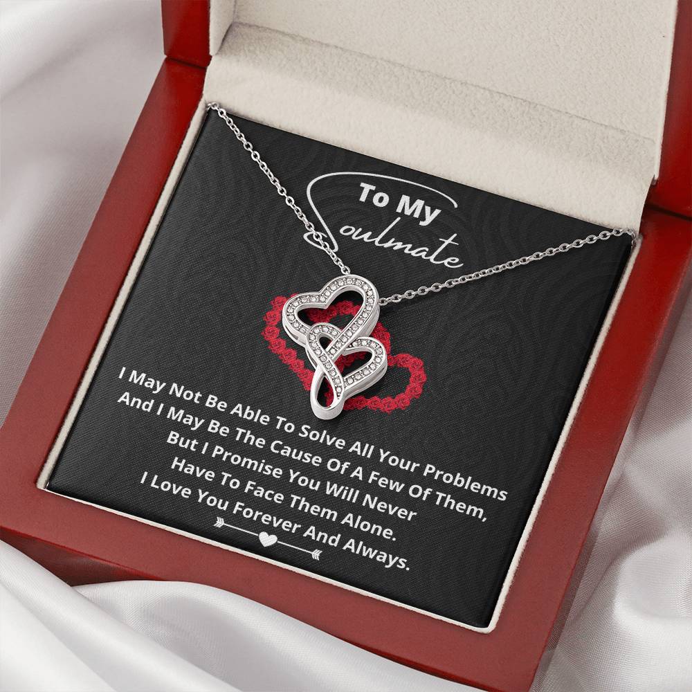 To My Soulmate Gorgeous  Double Hearts Necklace
